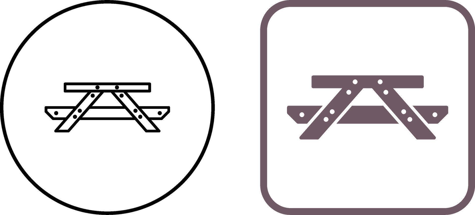 Picnic of Table Icon Design vector
