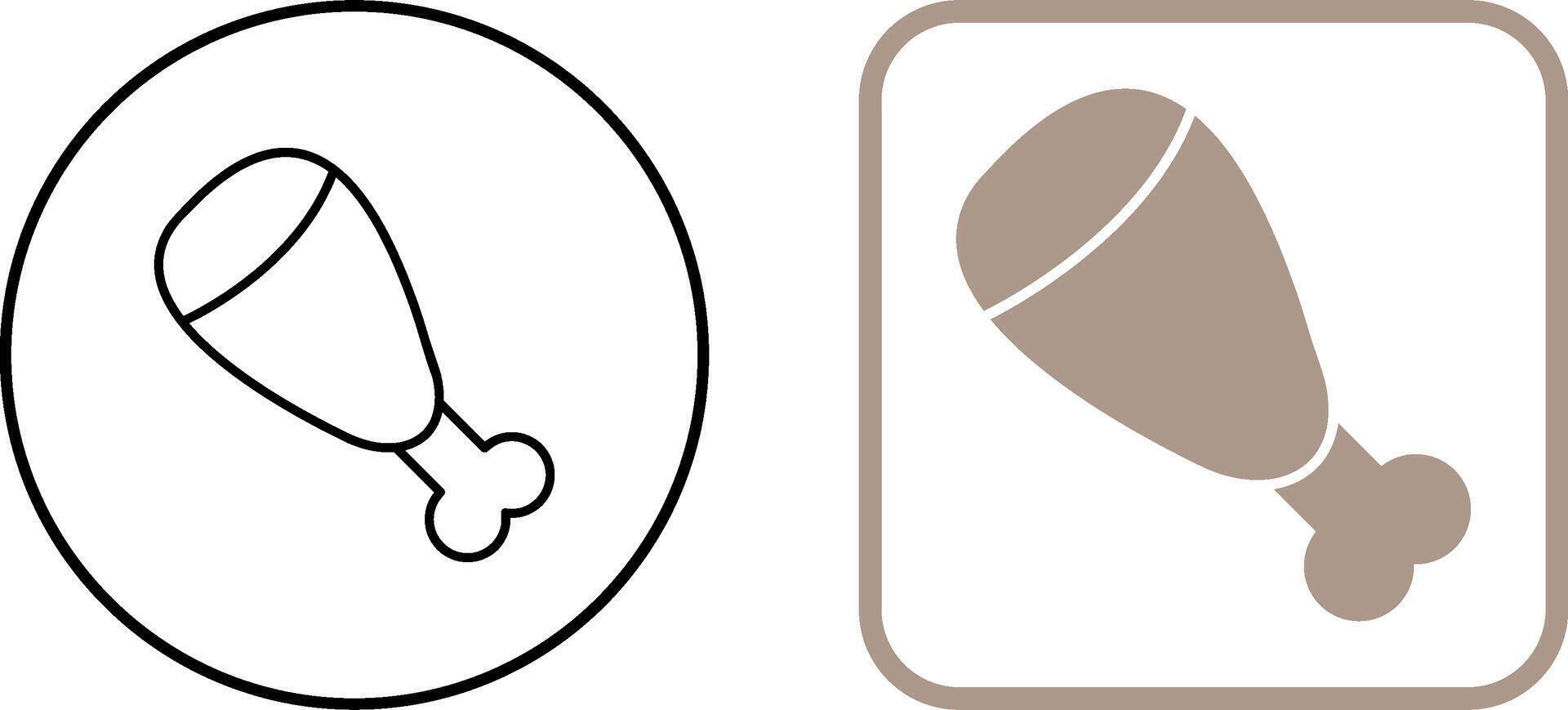 Cooked Ham Icon Design vector