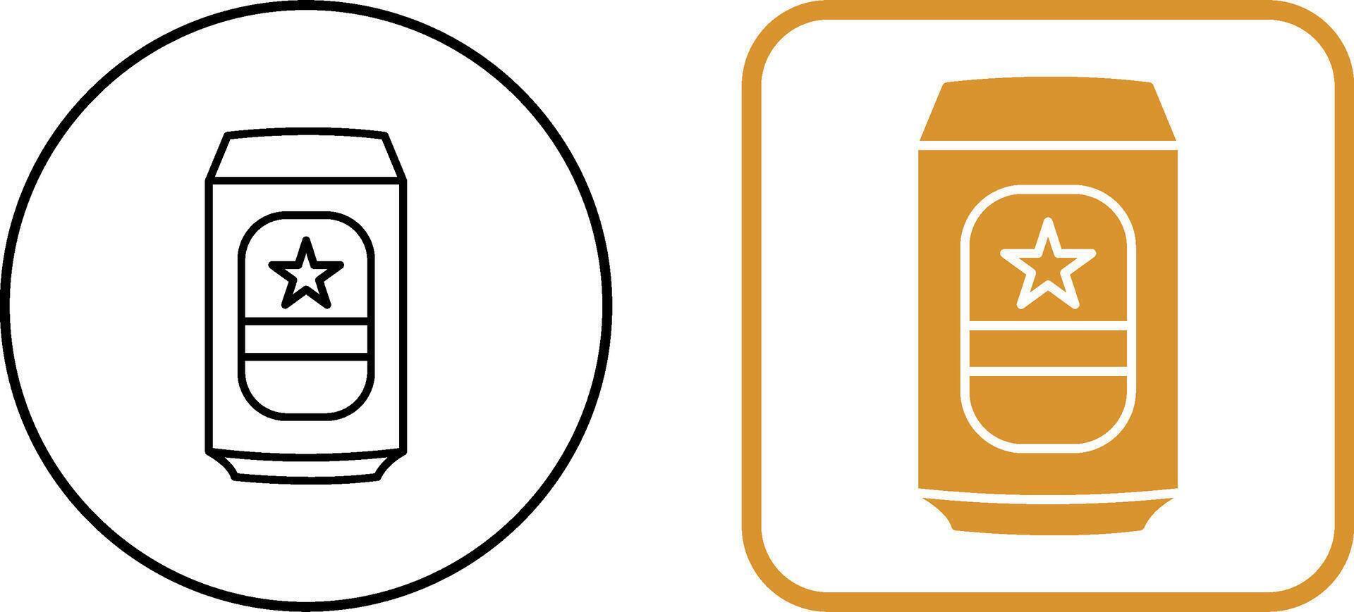 cerveza lata icono diseño vector