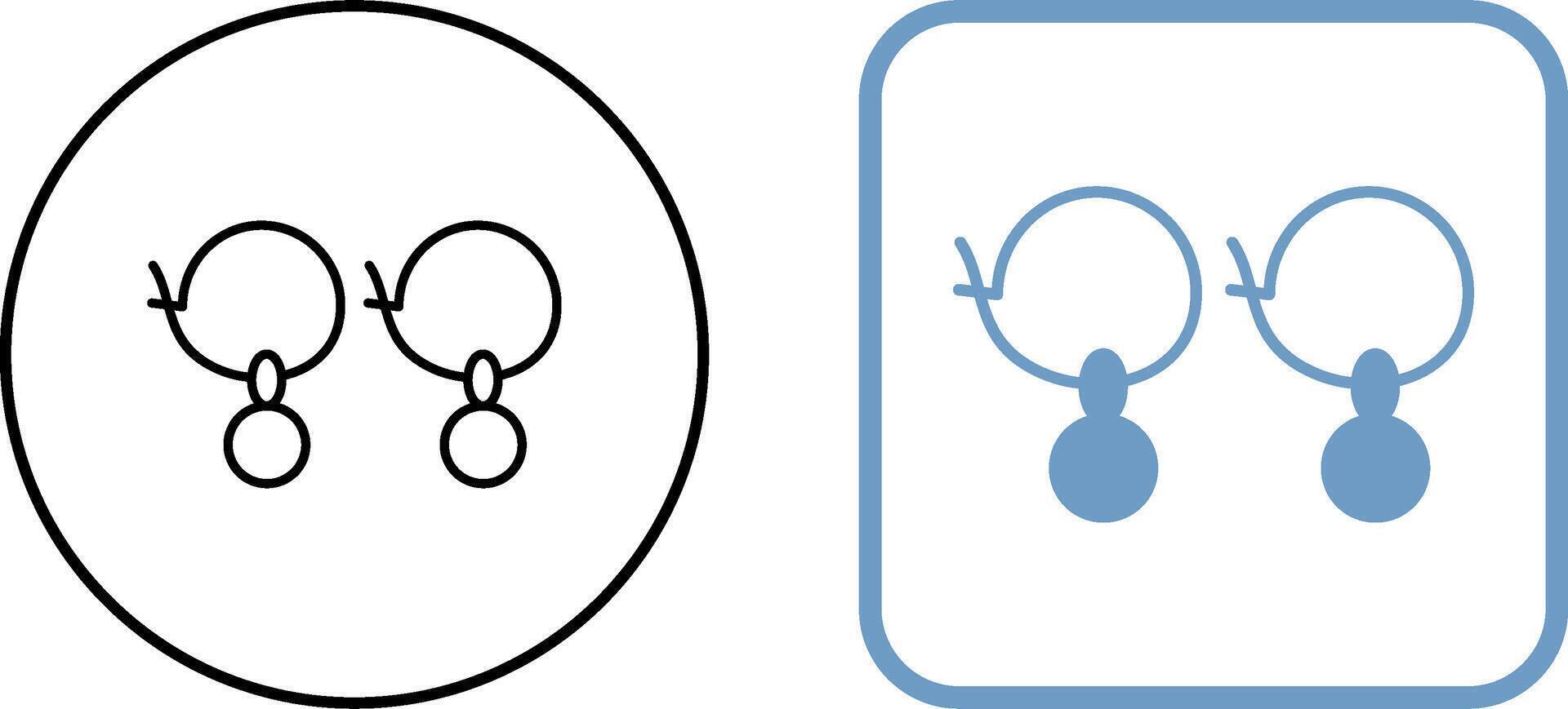 Earrings Icon Design vector