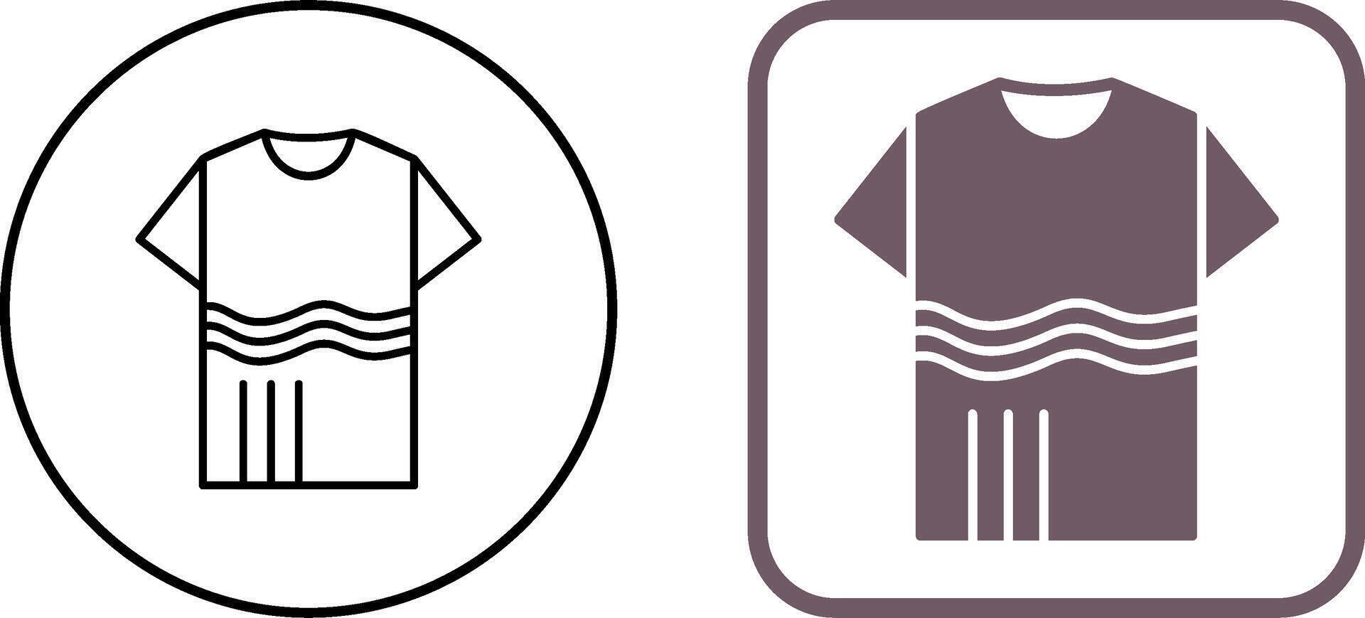 T Shirt with lines Icon Design vector