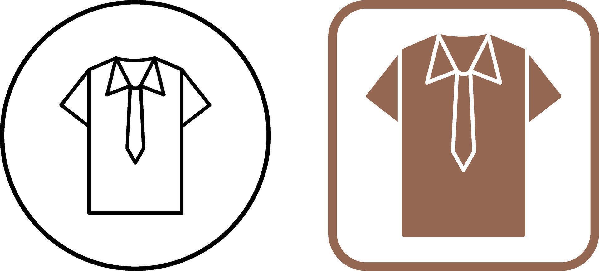 Shirt and Tie Icon Design vector