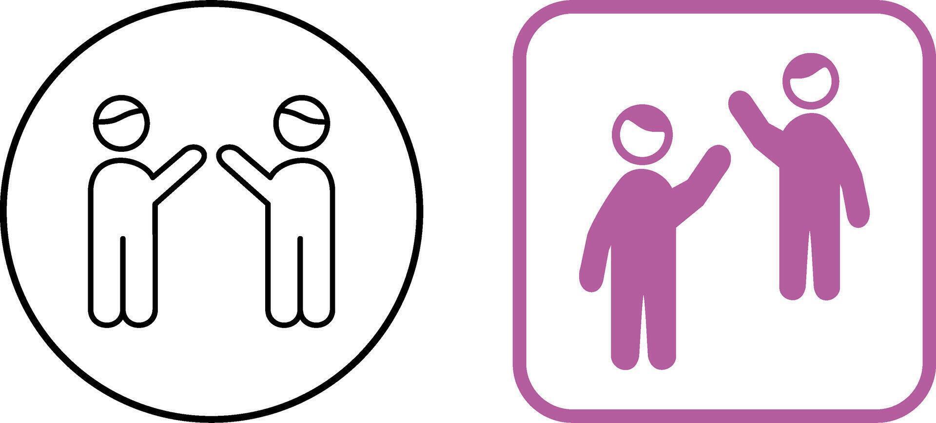 Waing to people Icon Design vector