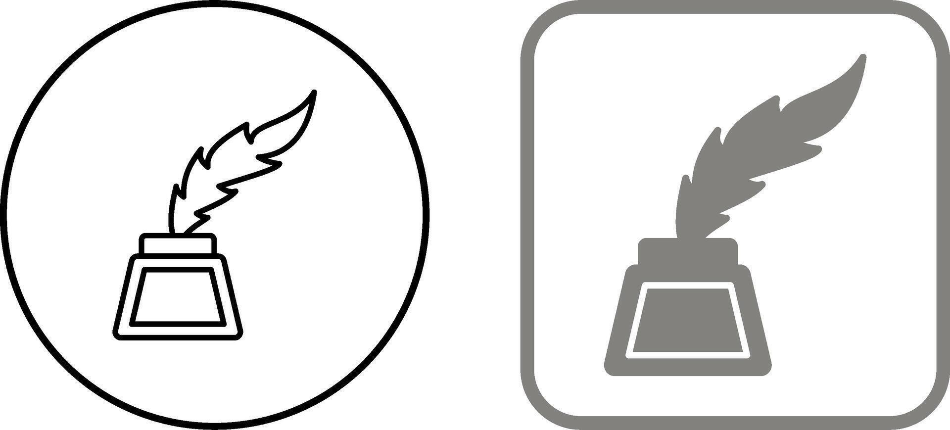 Inkwell Icon Design vector