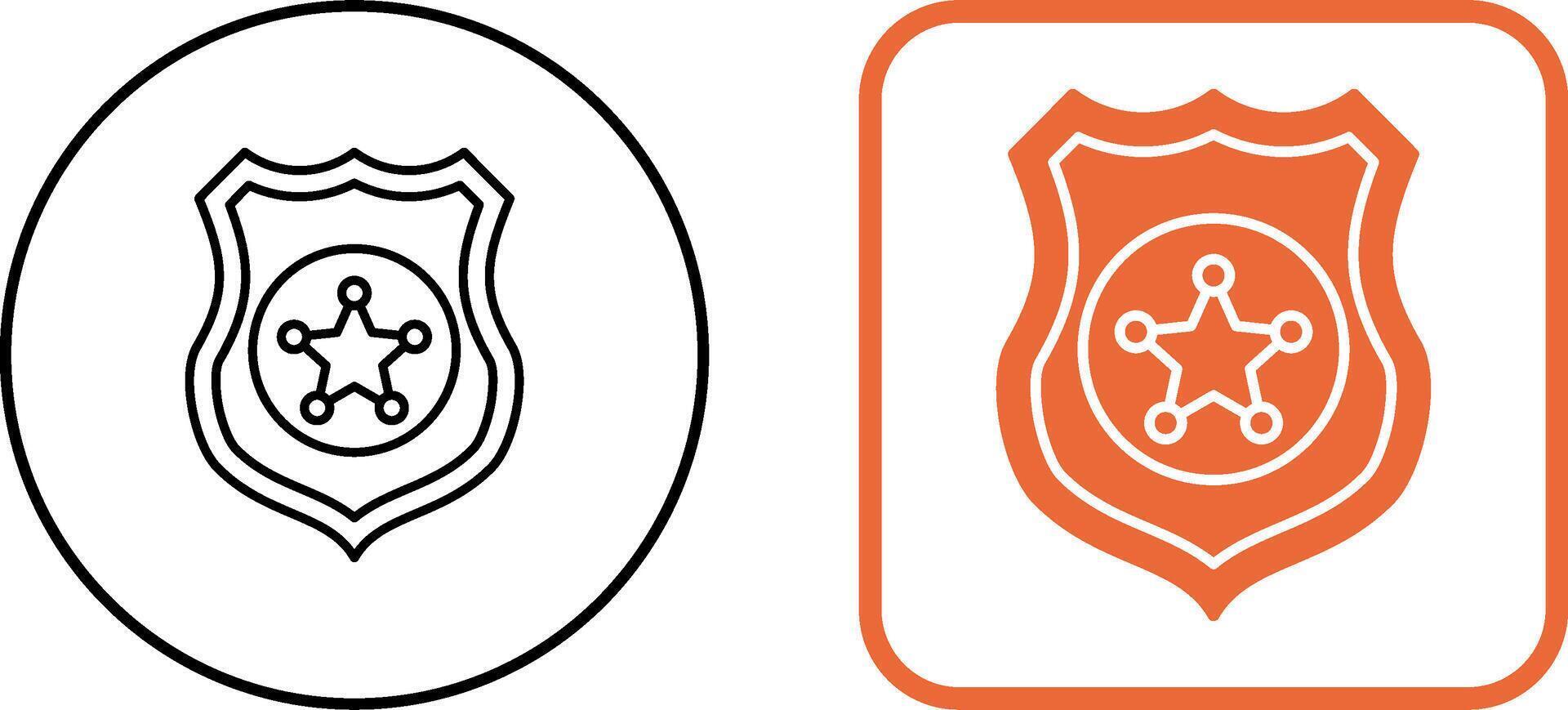 Police shield Icon Design vector