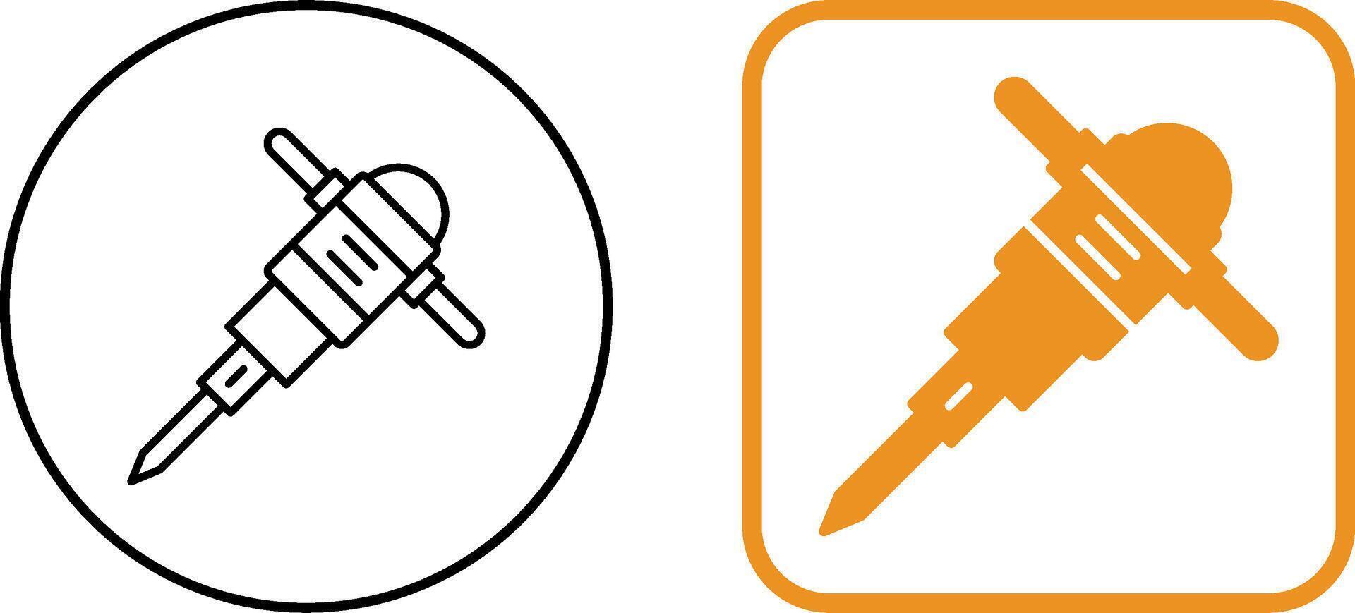 Drilling Machine Icon Design vector