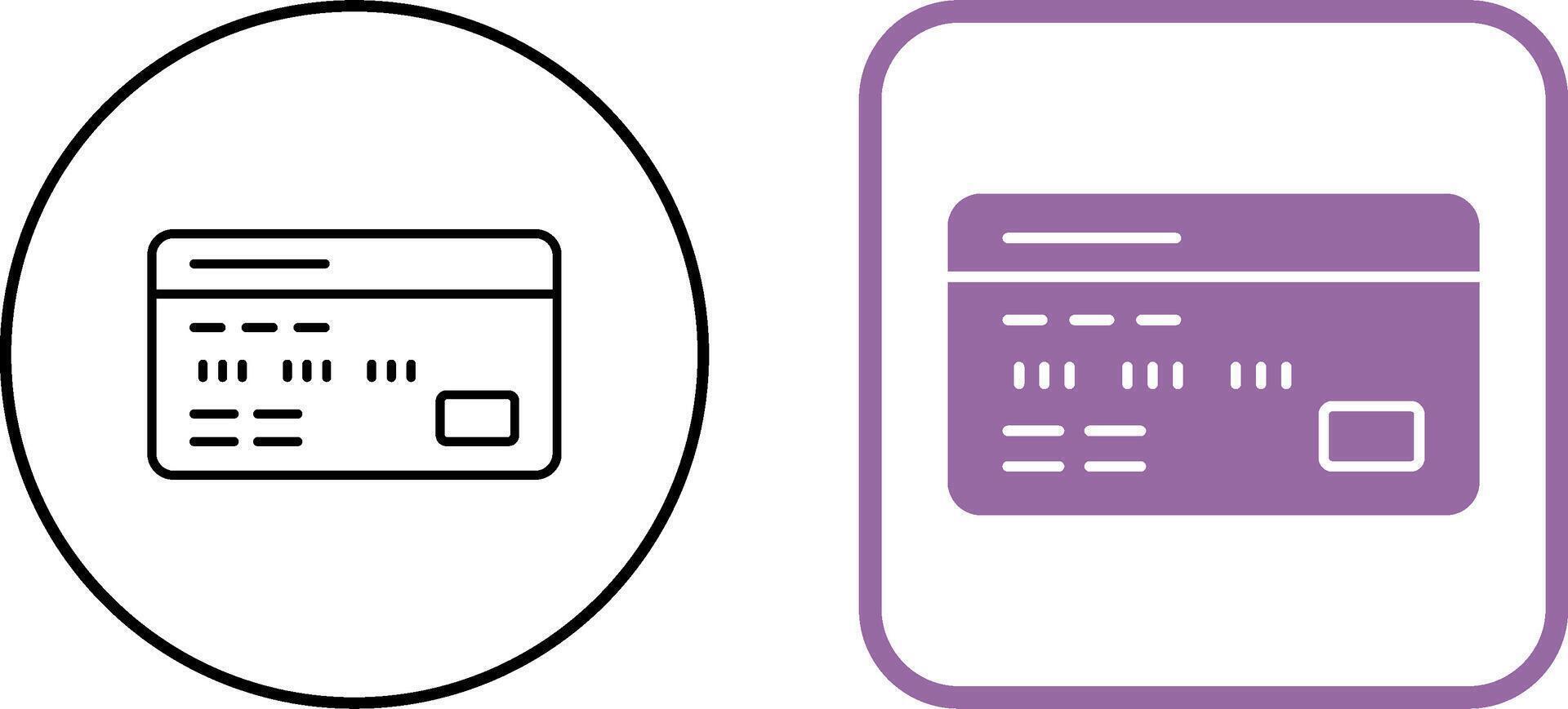Debit Card Icon Design vector