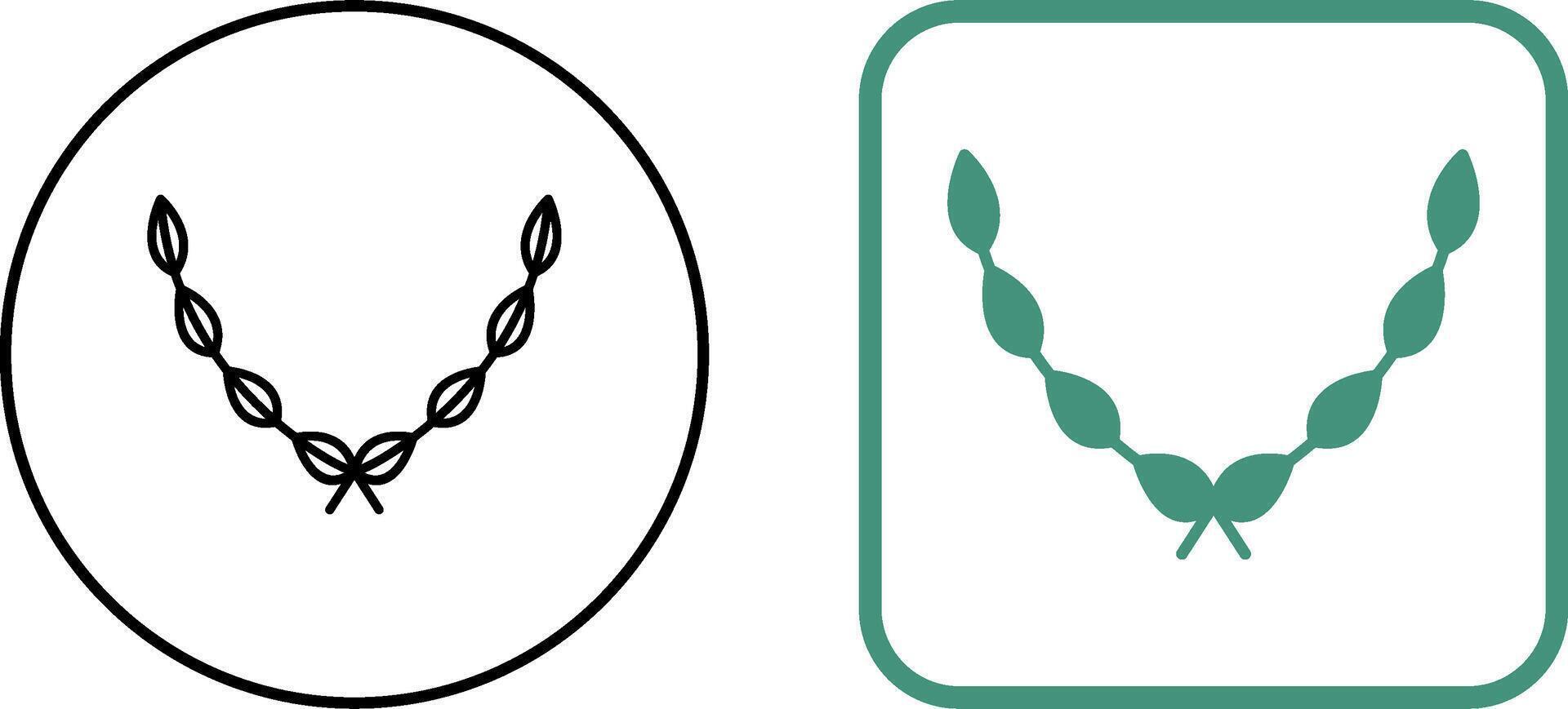 Leaves Wreath Icon Design vector