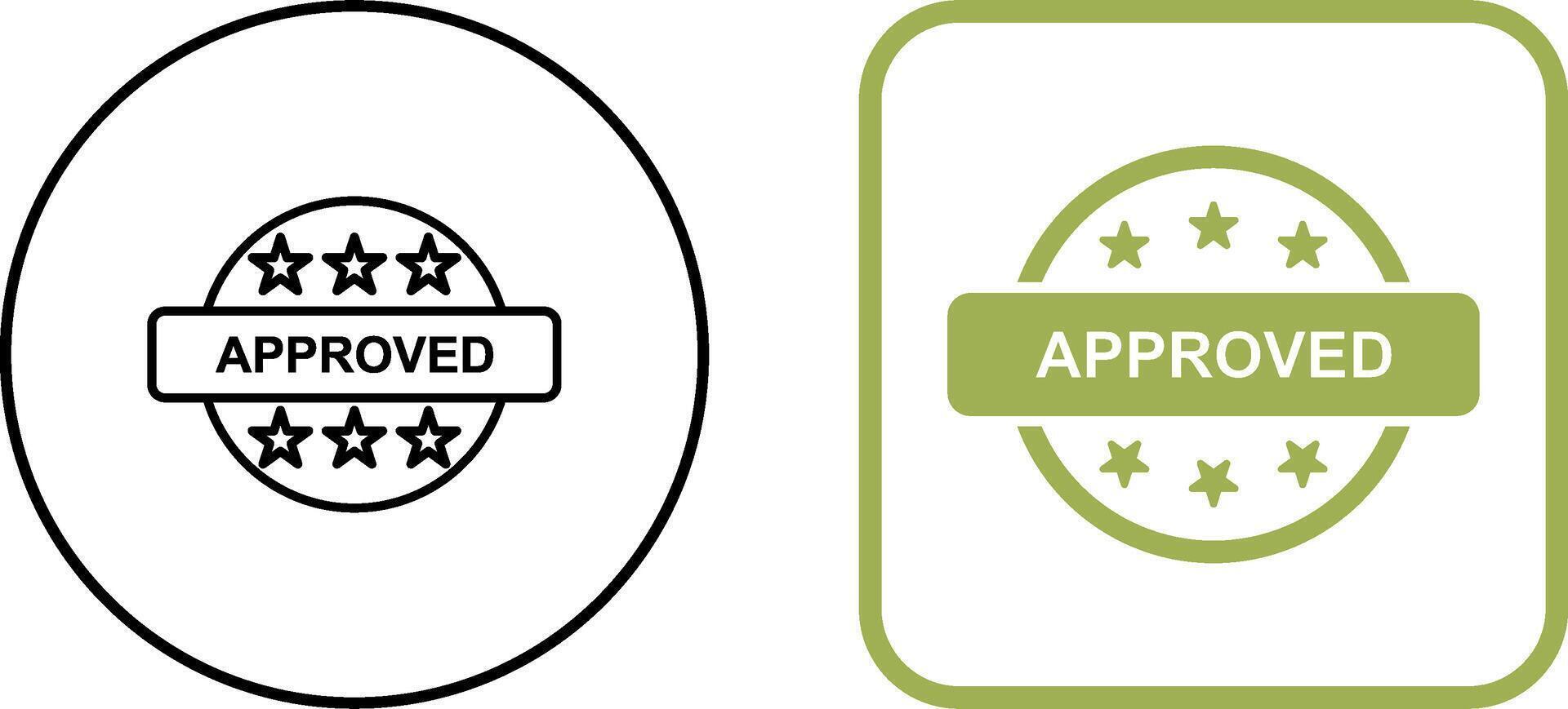 Approved Icon Design vector