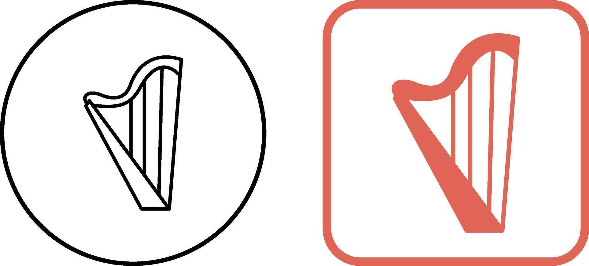 Harp Icon Design vector