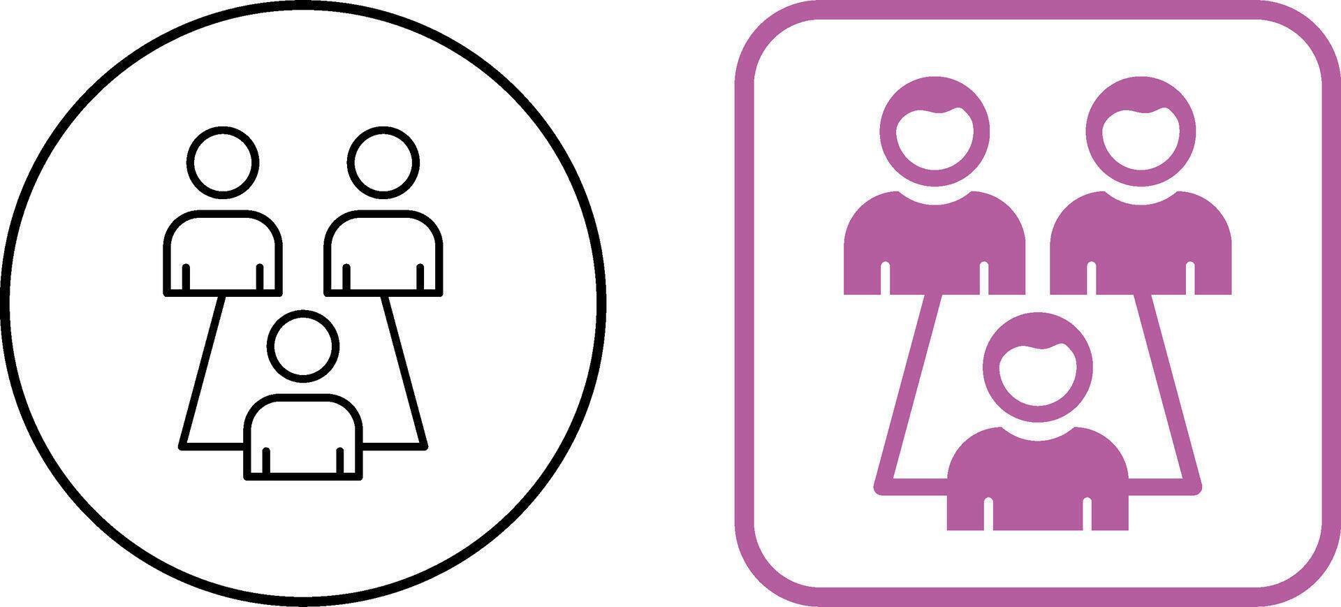 Connected Users Icon Design vector