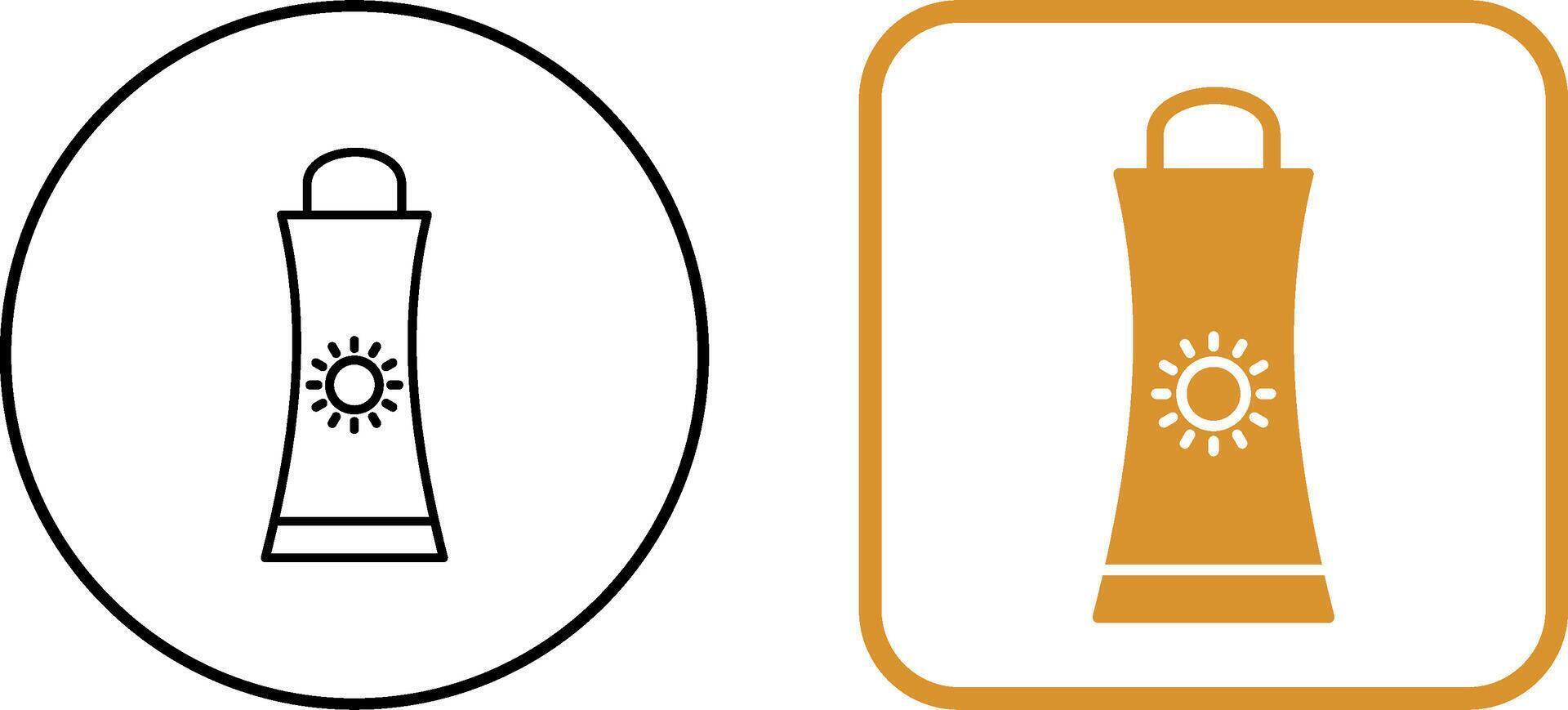 Sunblock Cream Icon Design vector