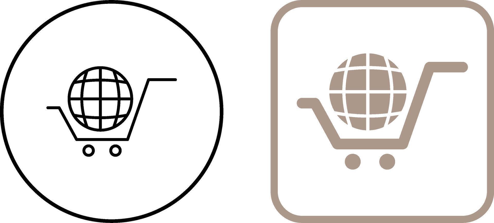 Global Shopping Icon Design vector