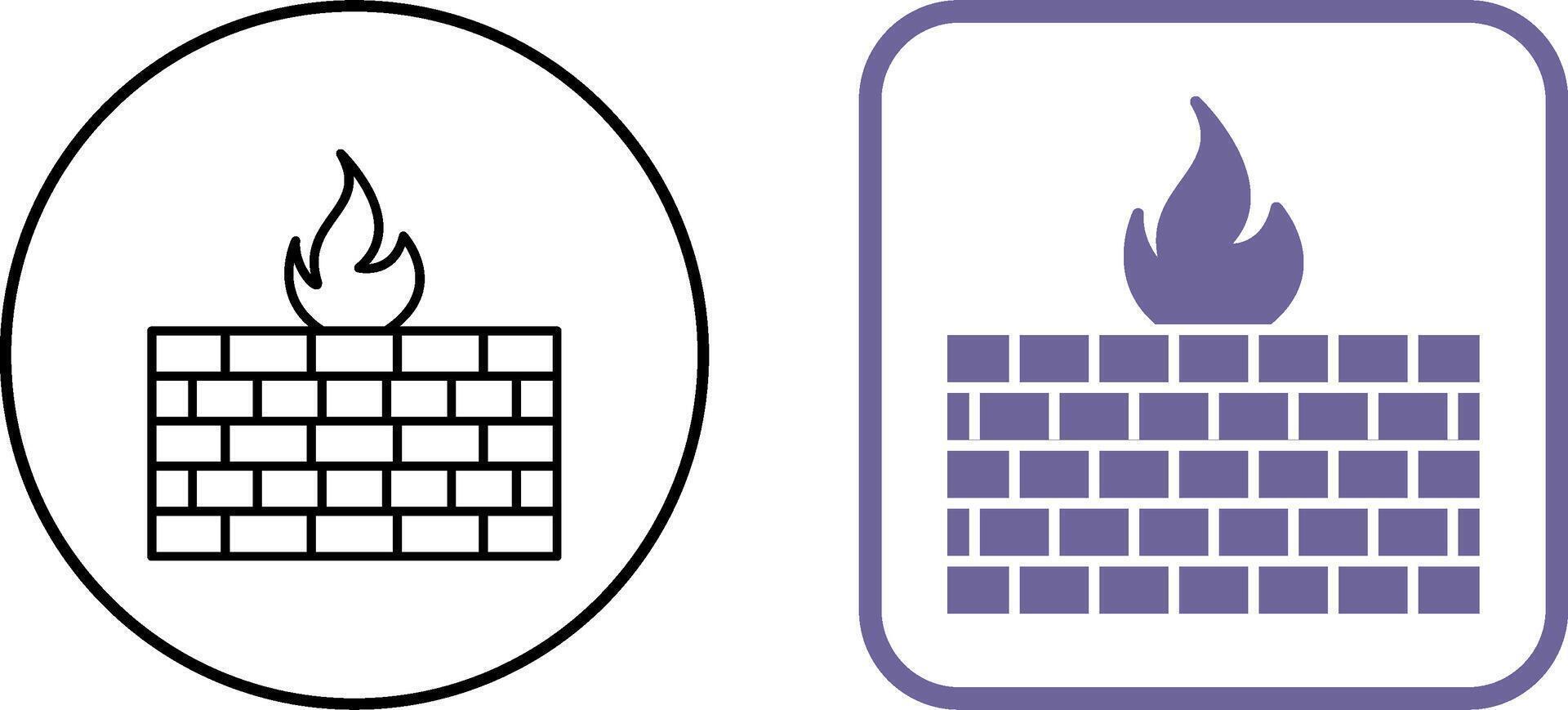 Firewall Icon Design vector