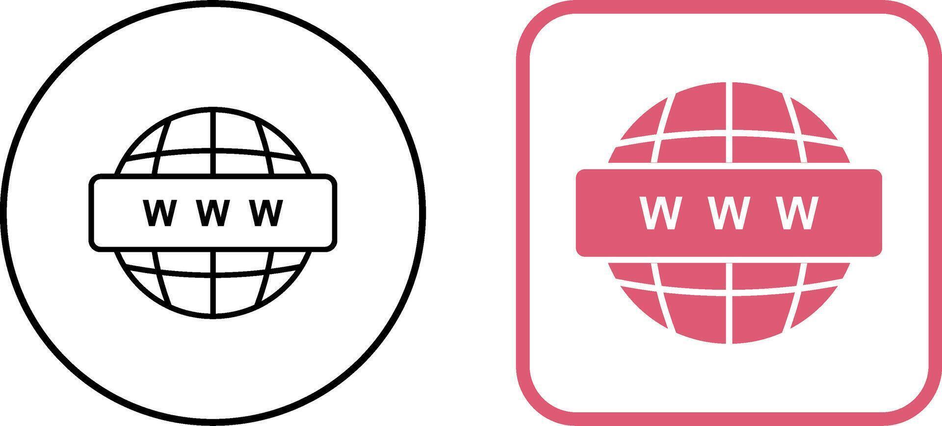 World Wide Web Icon Design vector