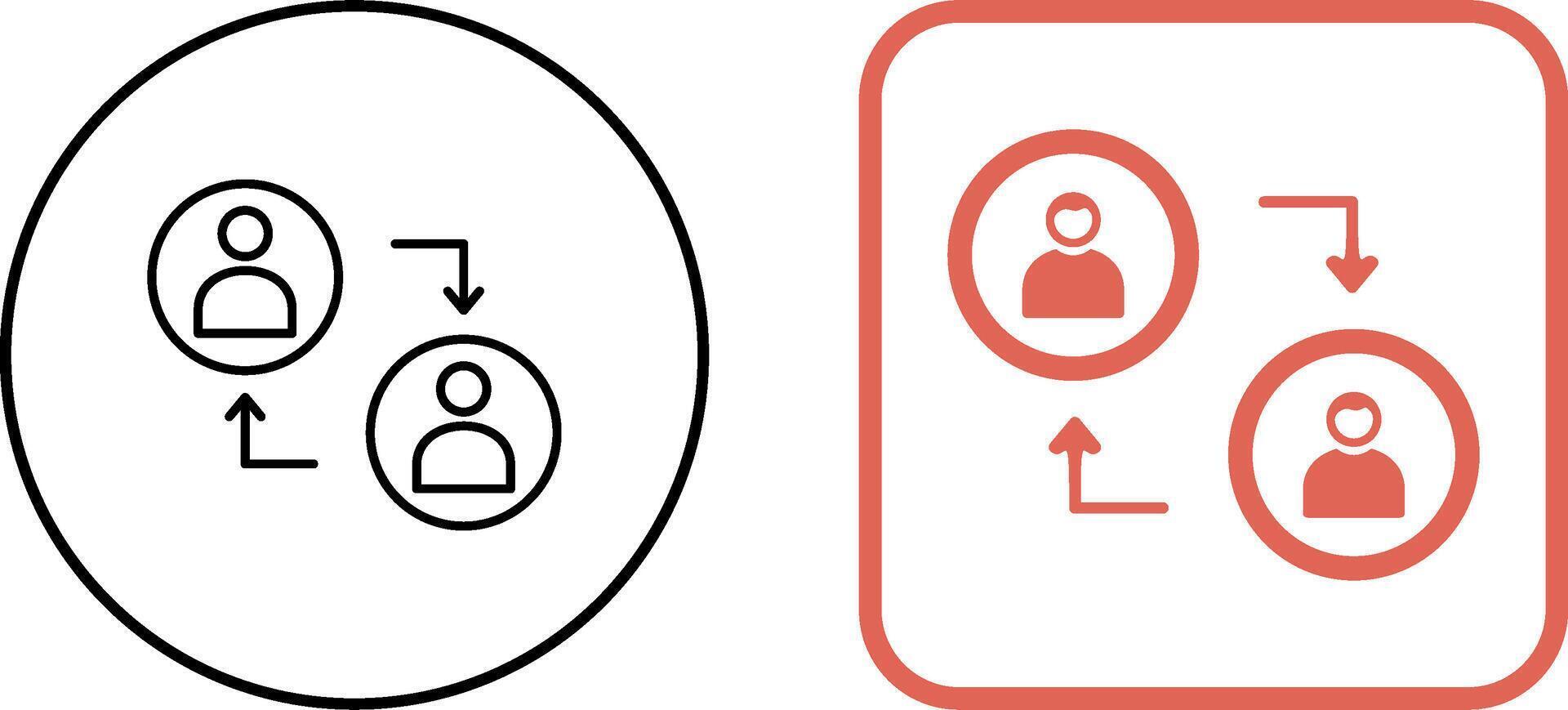 Connected Profiles Icon Design vector