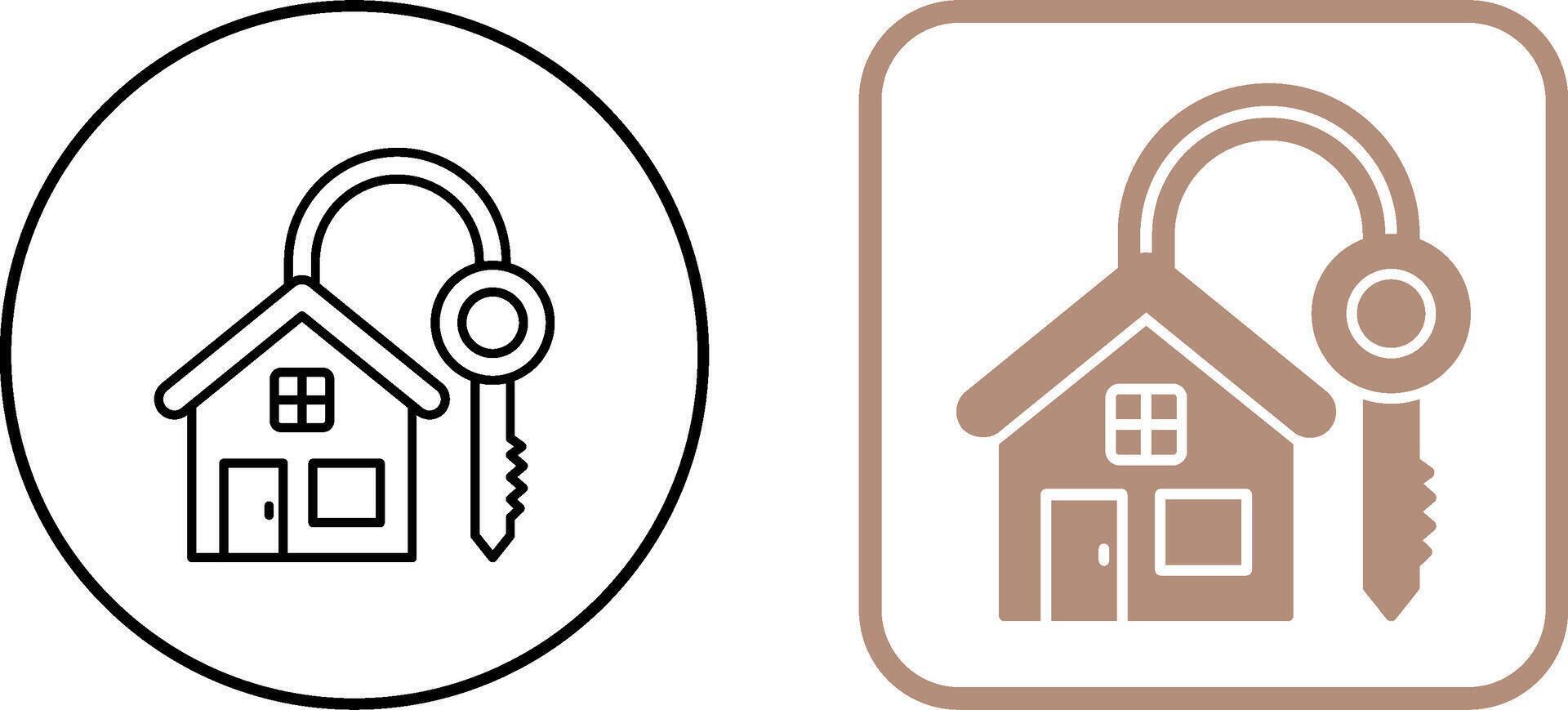 House Key Icon Design vector