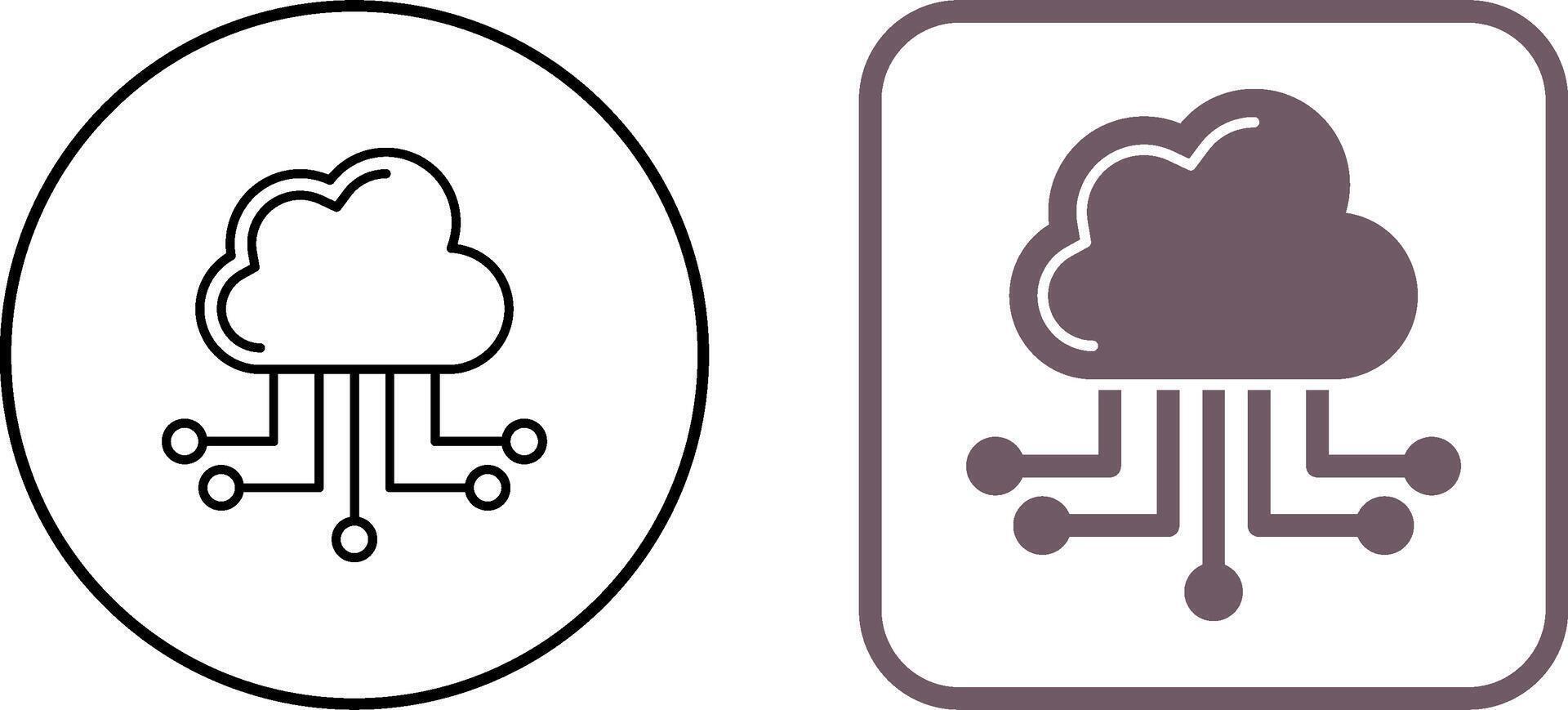 diseño de icono de computación en la nube vector