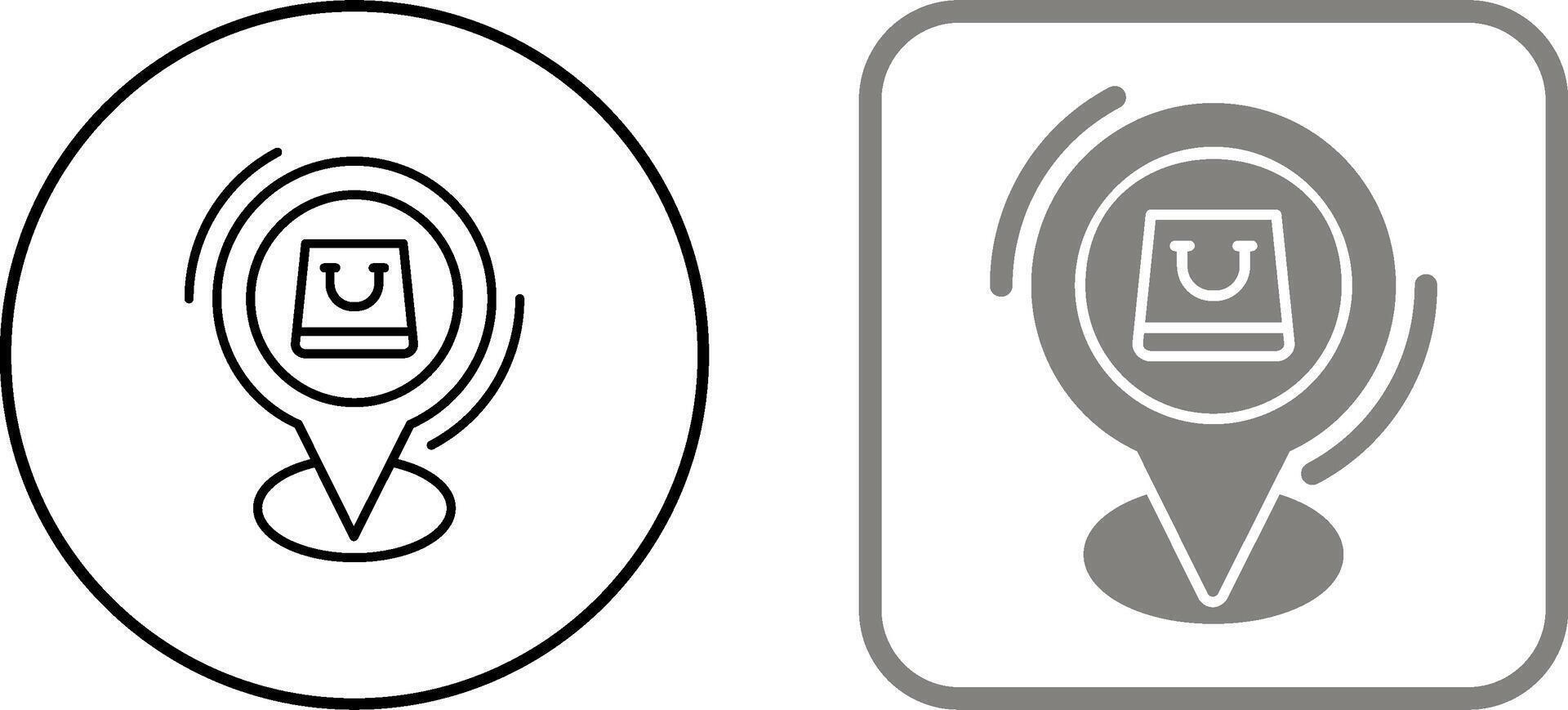 Shop Location Icon Design vector