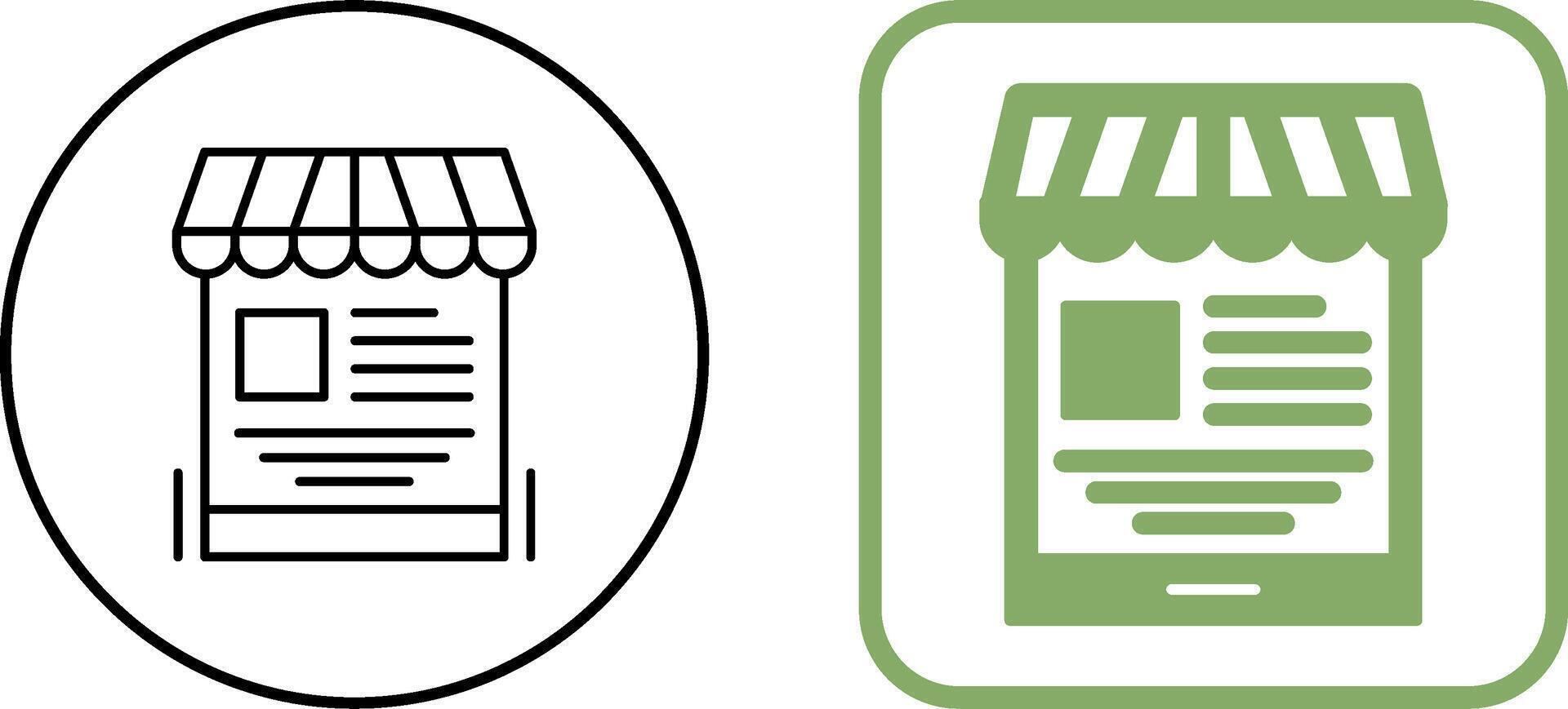 Mobile Shop Icon Design vector