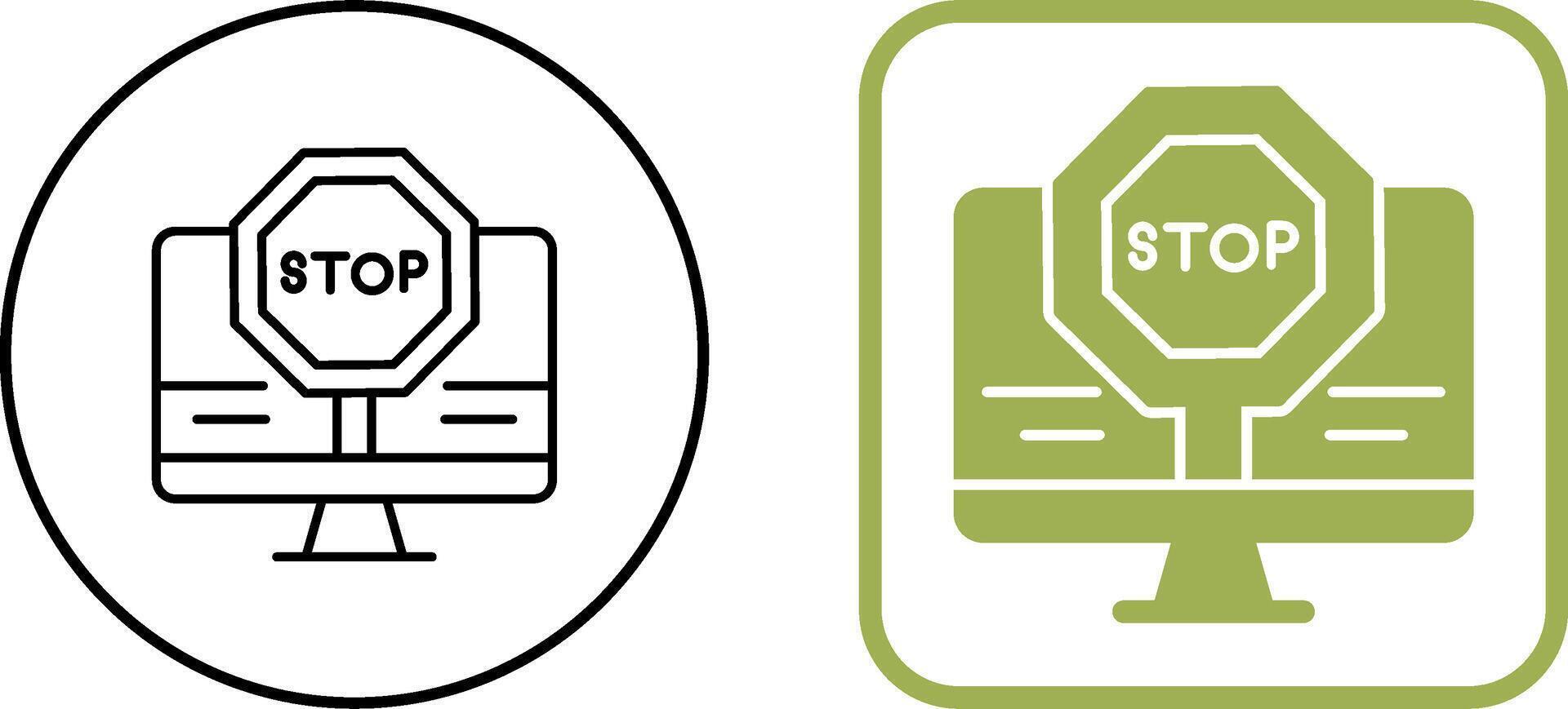 Stop Icon Design vector