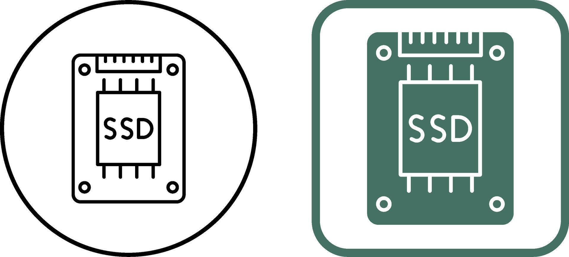 Ssd Icon Design vector