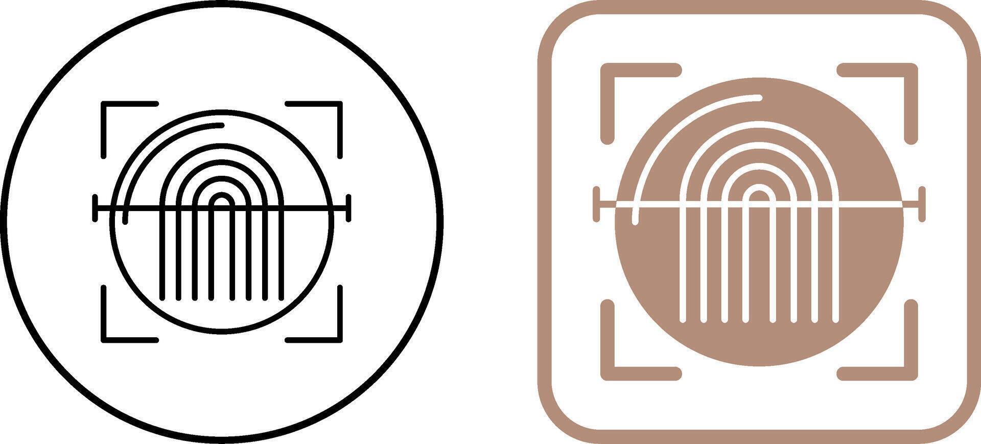 Fingerprint Scanner Icon Design vector