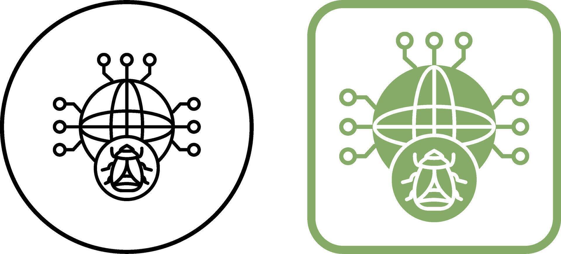 Global Malware Icon Design vector