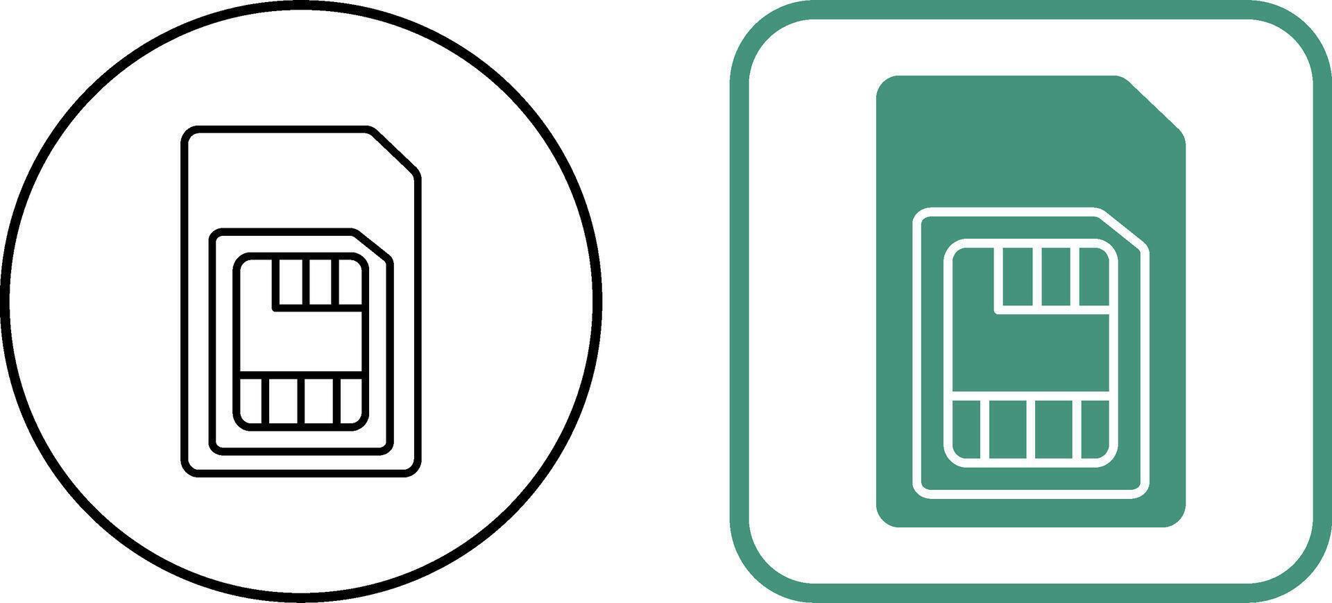 Sim Card Icon Design vector