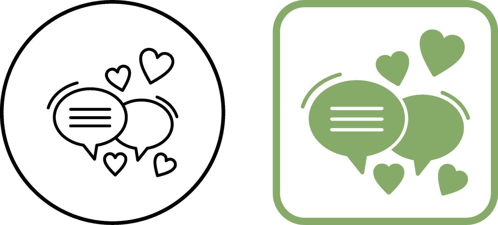 Love Chat Icon Design vector