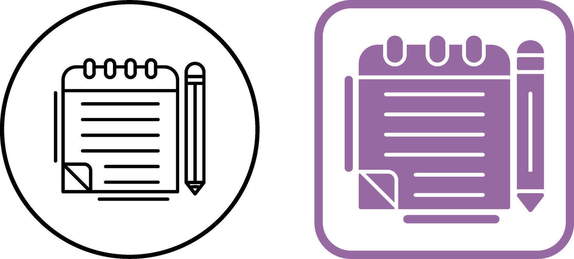 Notepad Icon Design vector