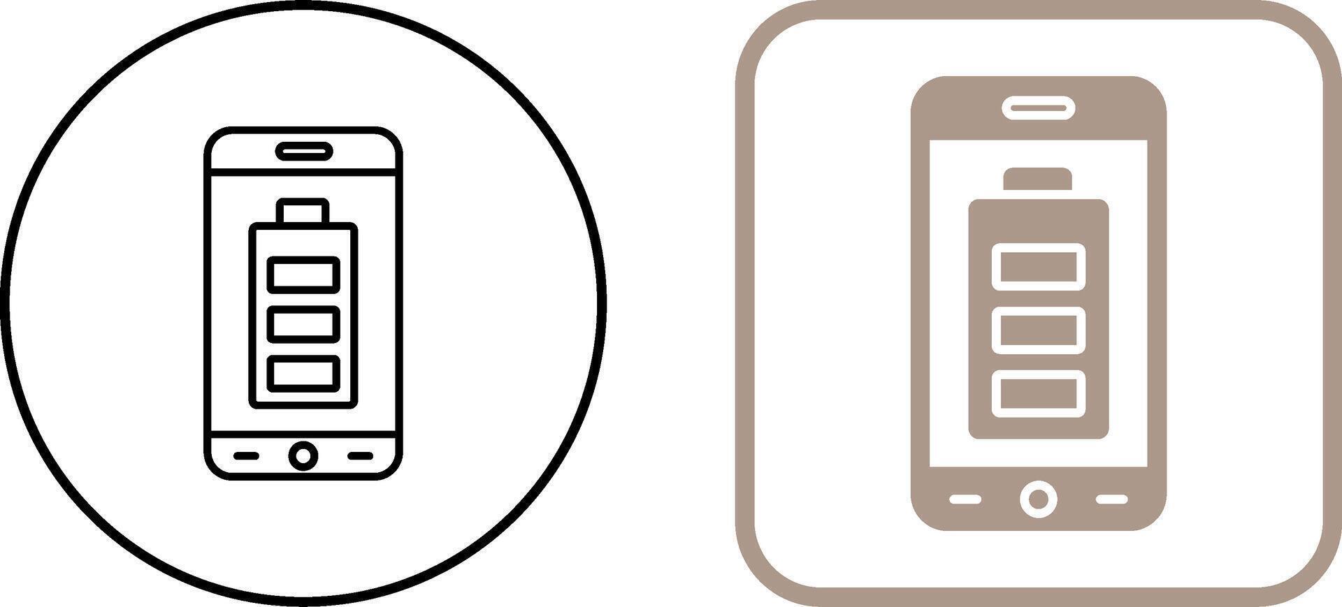 Mobile Battery Icon Design vector