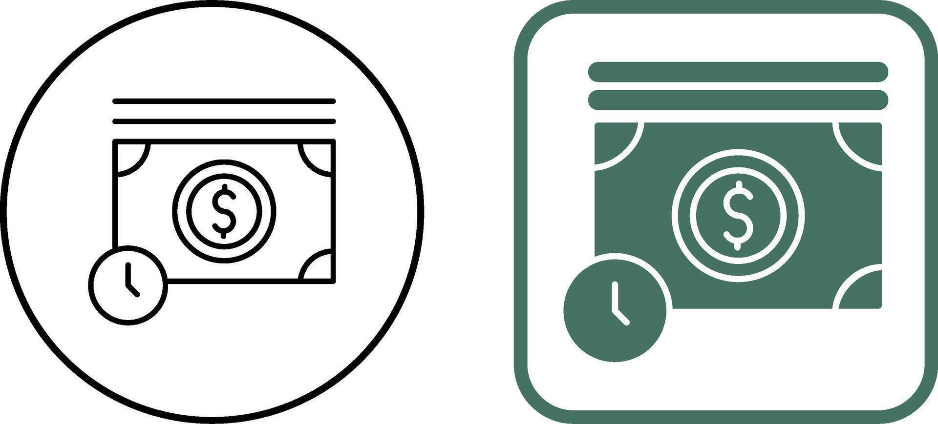Time is Money Icon Design vector