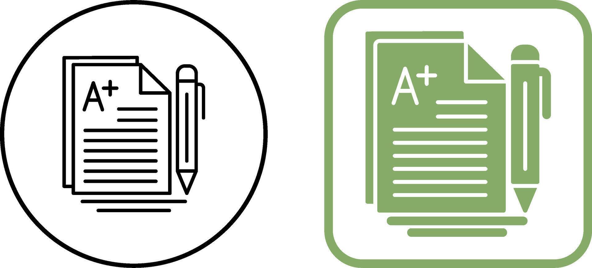 A Grade Icon Design vector