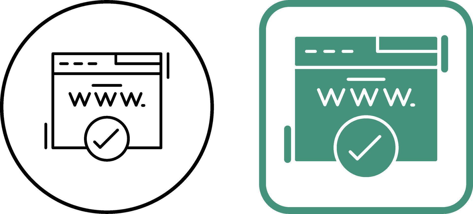 Domain Icon Design vector
