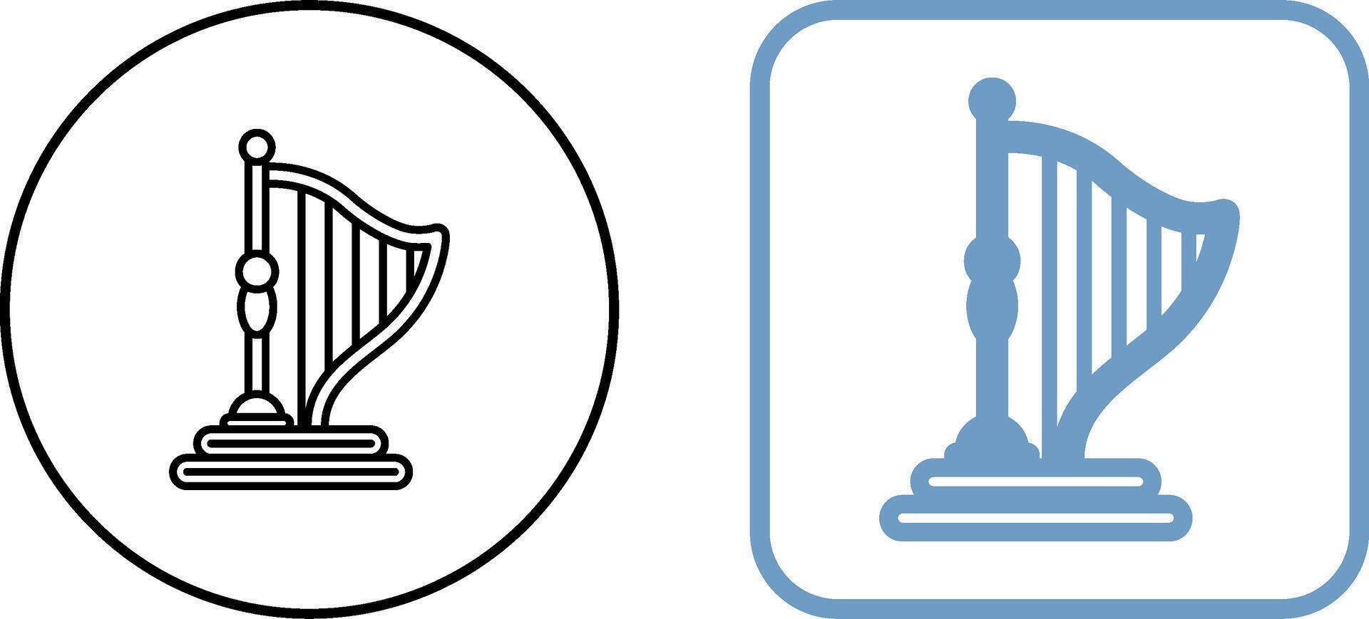 Harp Icon Design vector