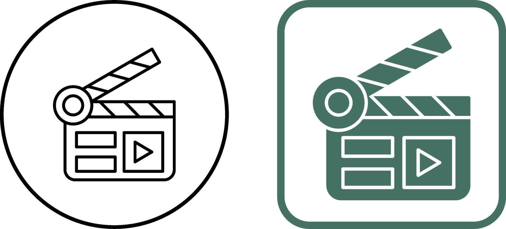 Clapper Board Icon Design vector