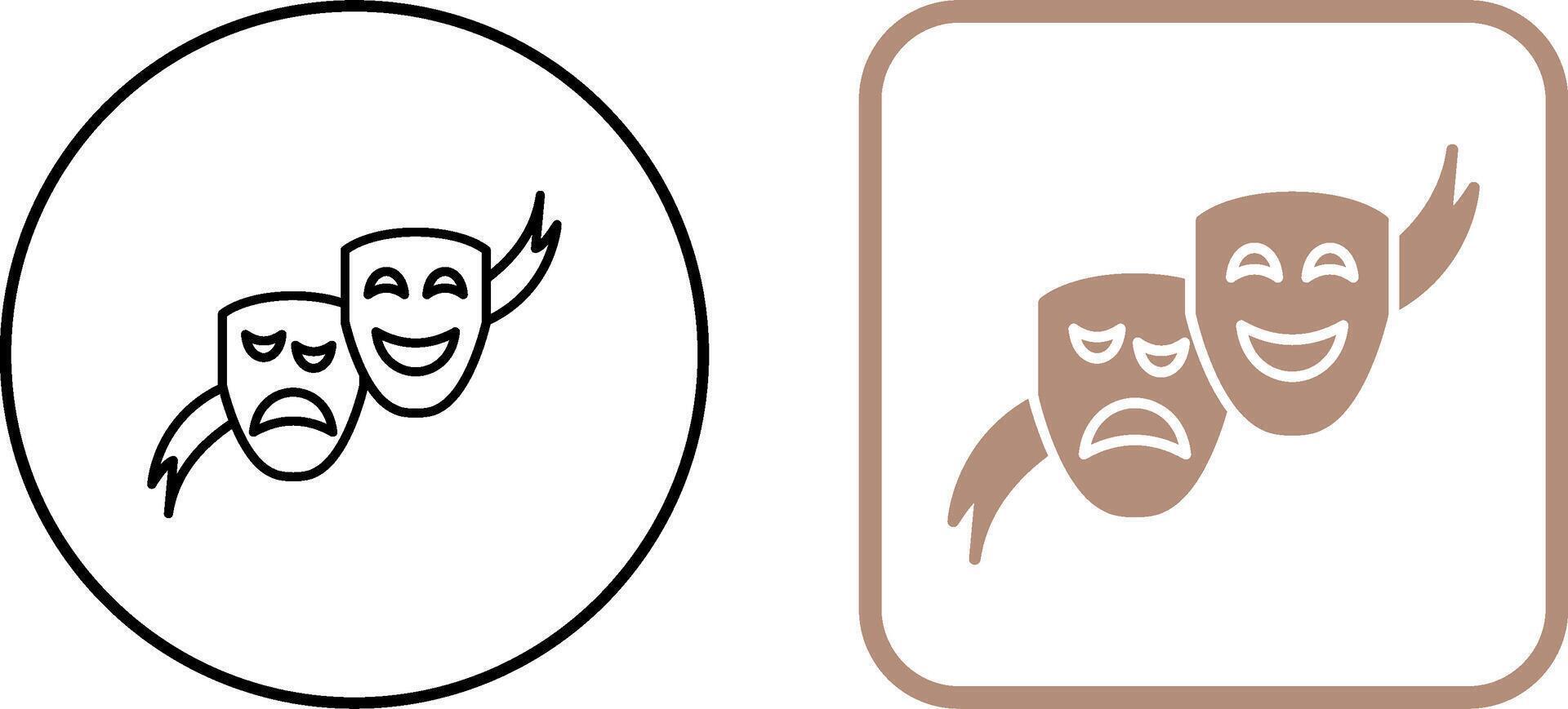 Theater Masks Icon Design vector