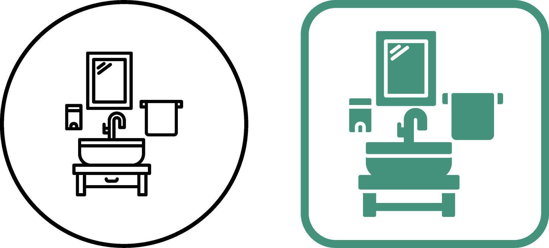 Washbasin Icon Design vector