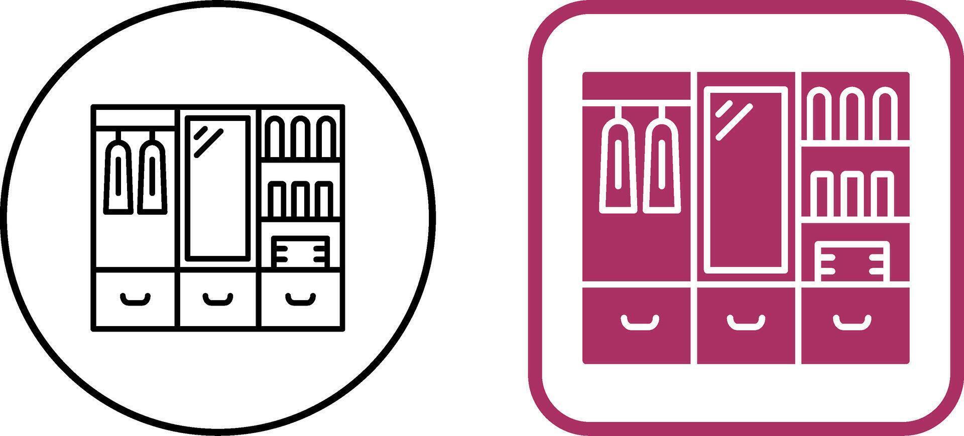 Wardrobe Icon Design vector