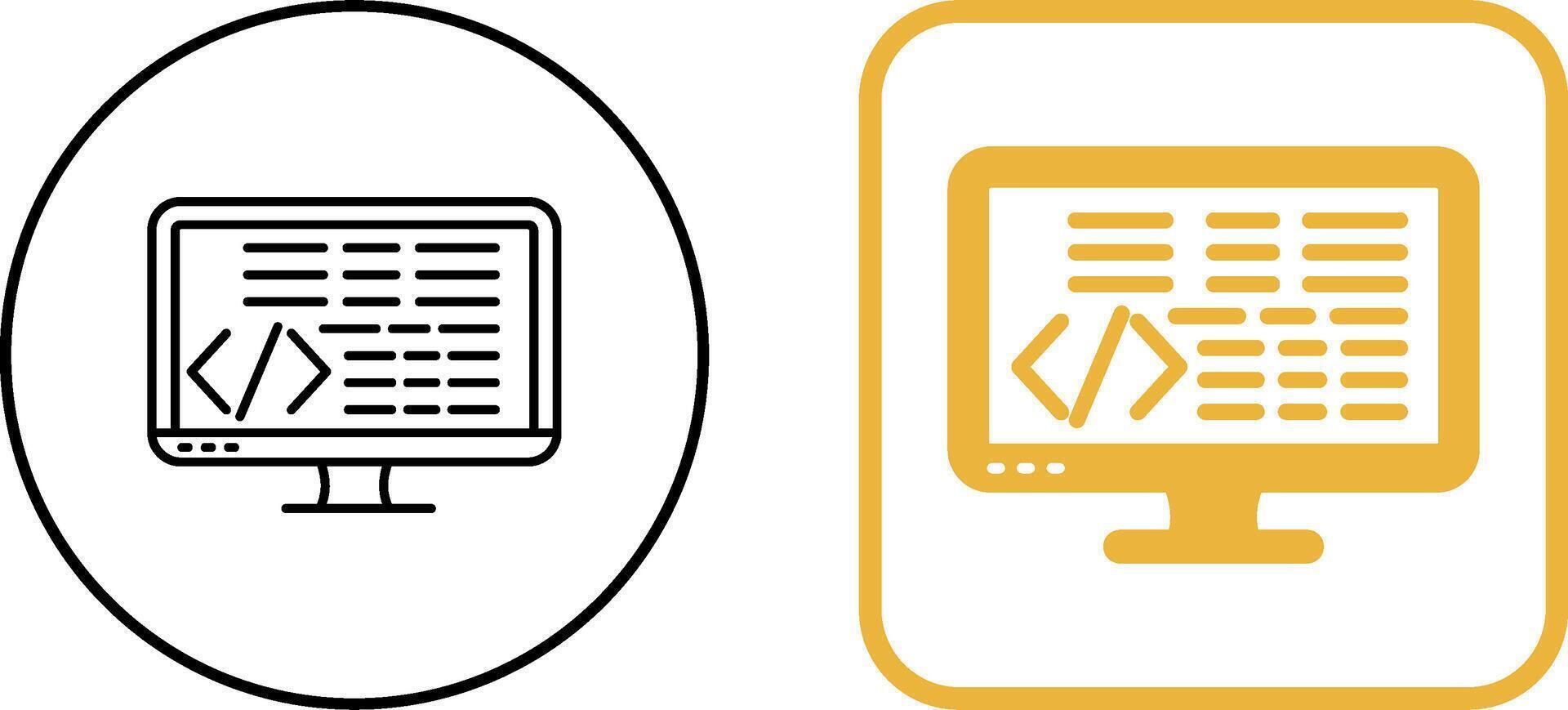 Coding Icon Design vector