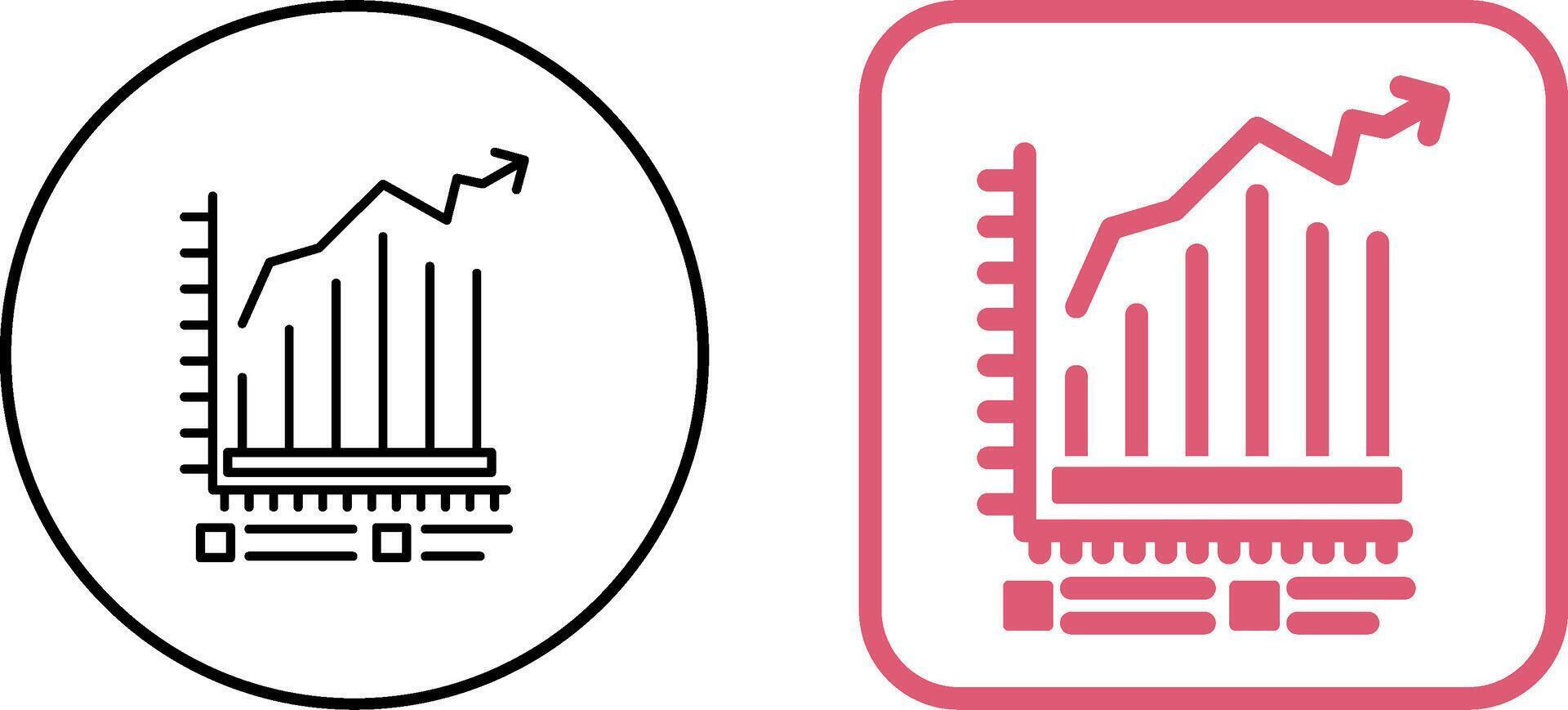 Bar Chart Icon Design vector