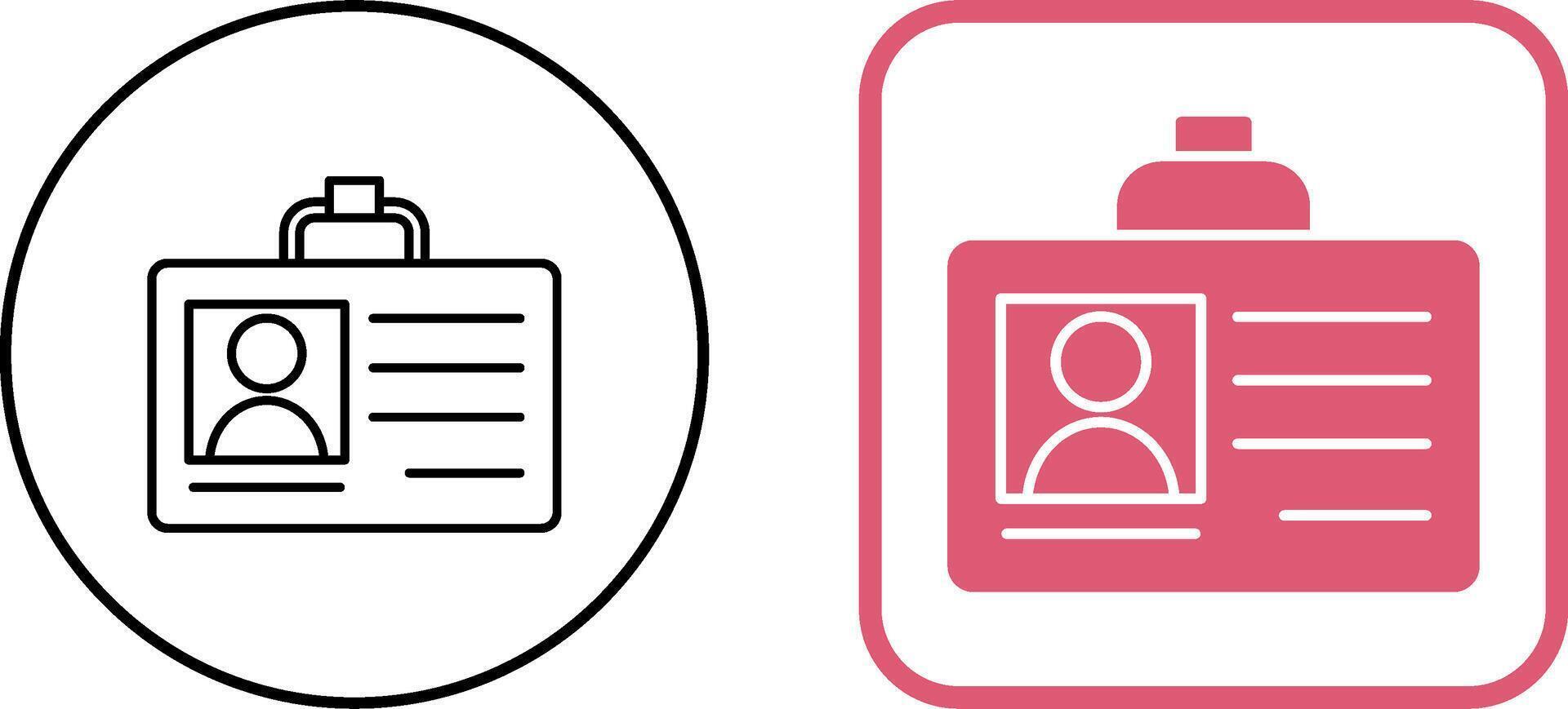 Id Card Icon Design vector