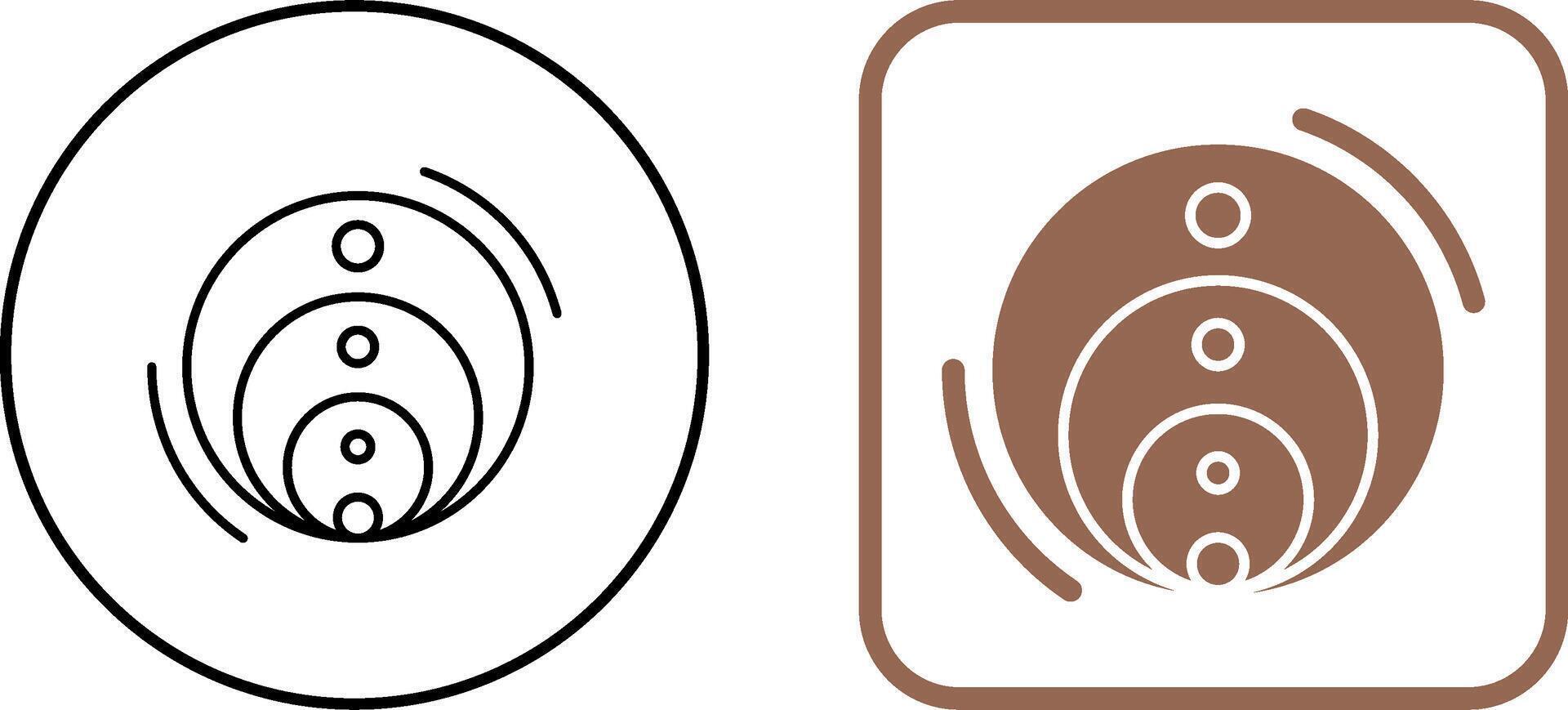 Venn Diagram Icon Design vector