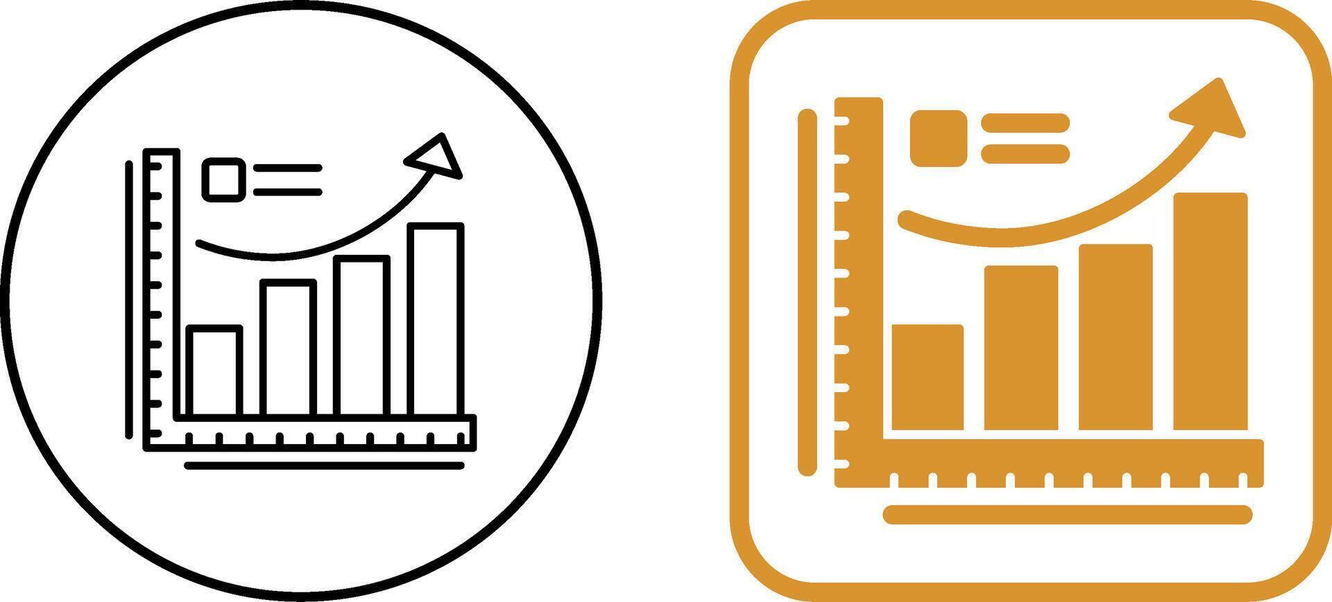 Growth Chart Icon Design vector