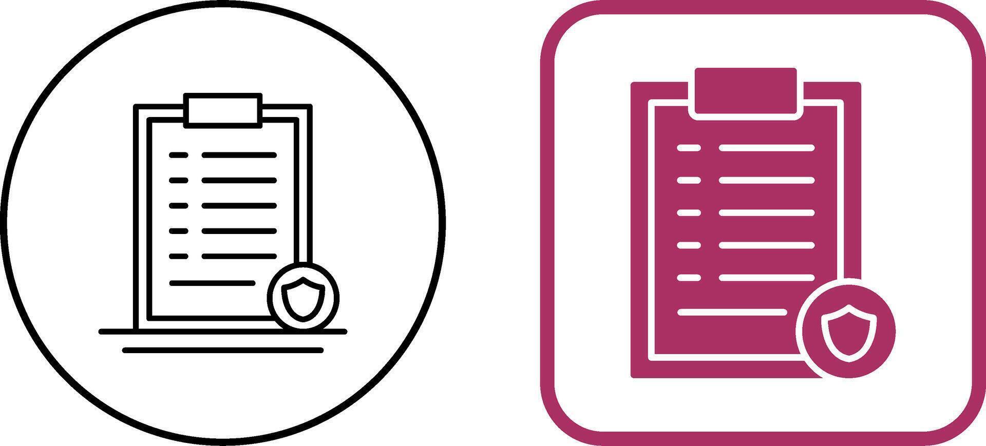 List Protection Icon Design vector