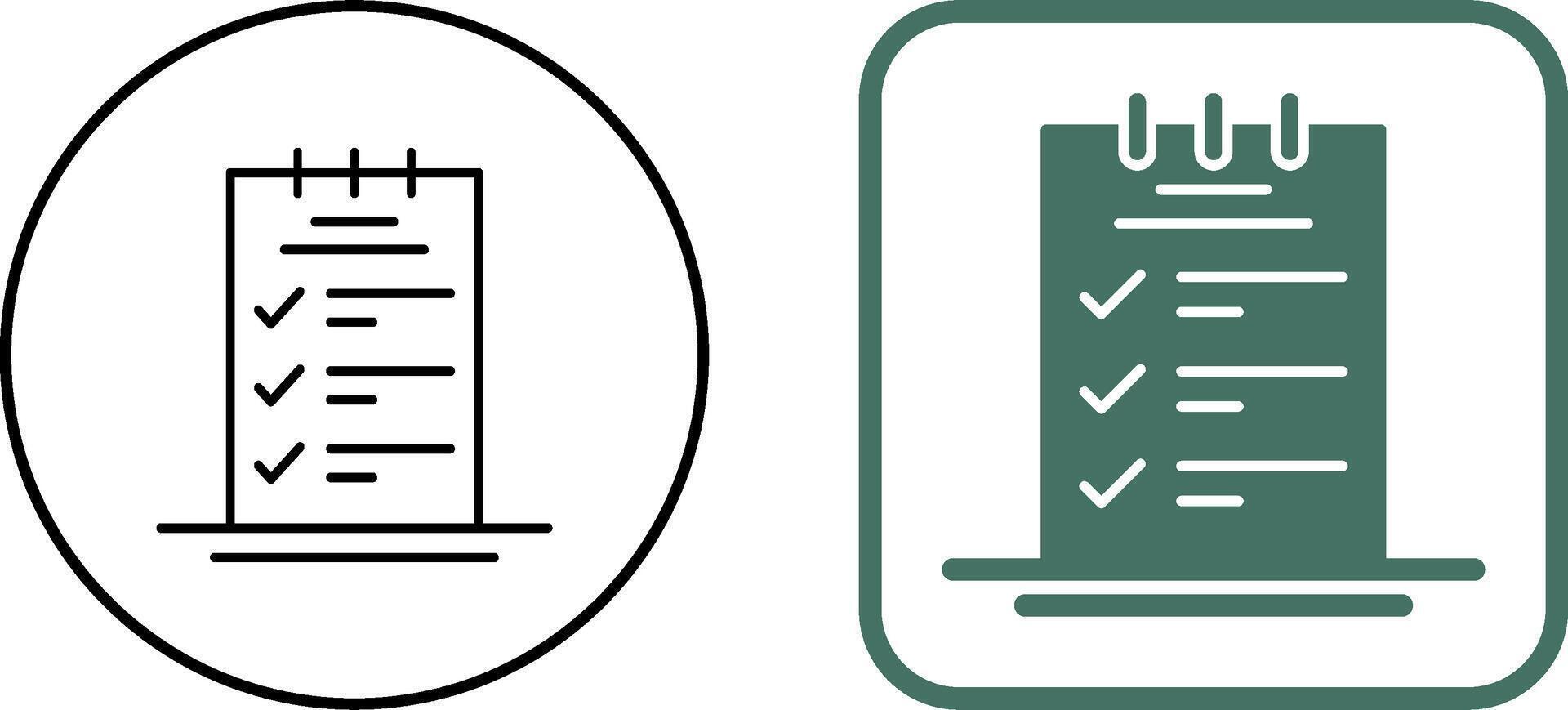 Booking CheckList Icon Design vector