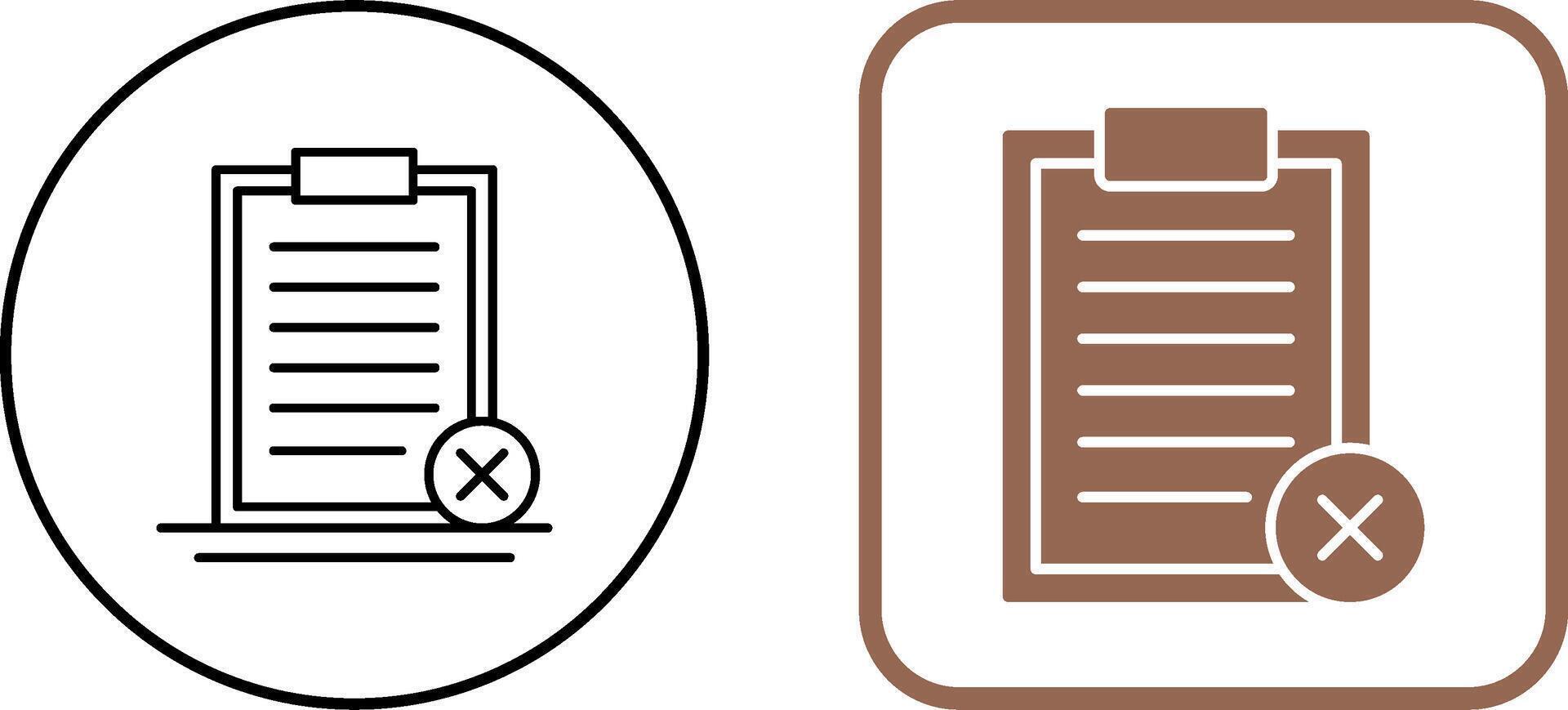Rejected Icon Design vector