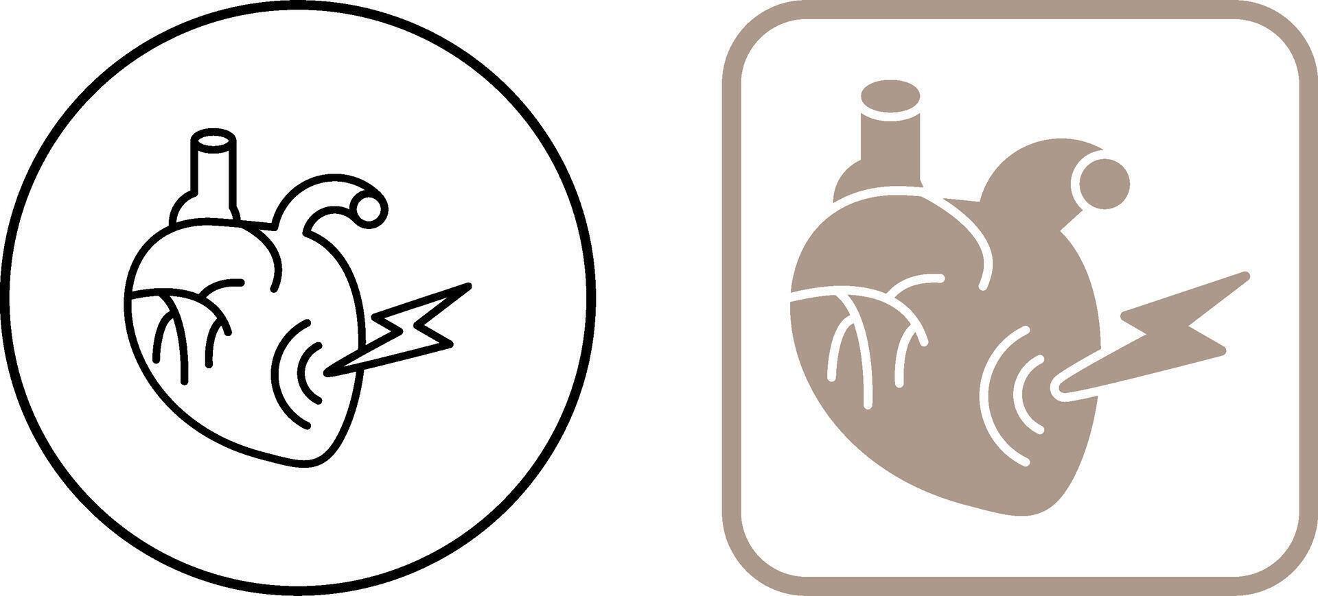 Heart Attack Icon Design vector