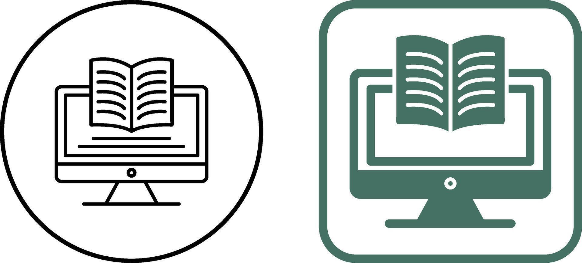 Digital Learning Icon Design vector